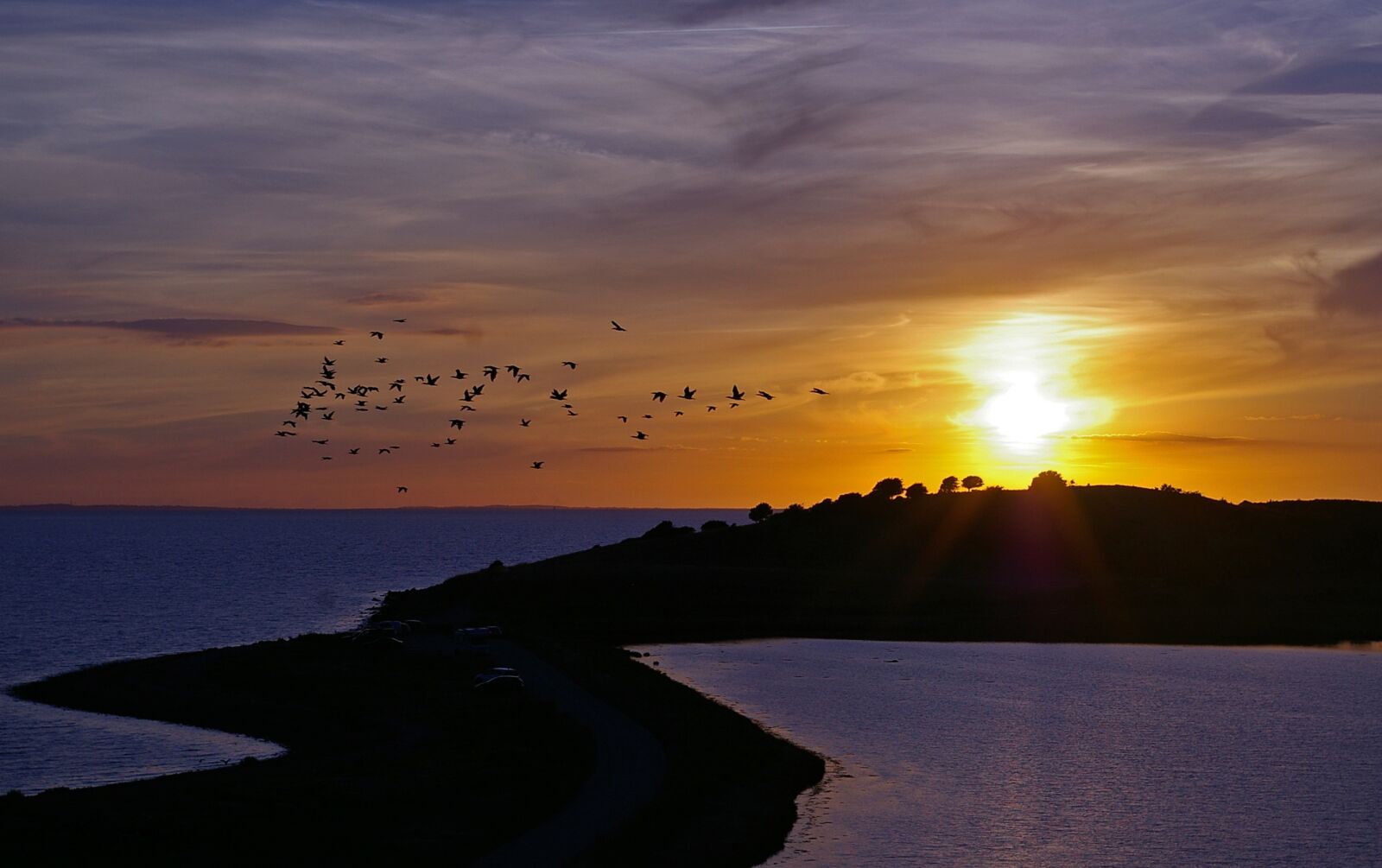 Pentax *ist DL2 sample photo. Sunset, denmark, sea photography