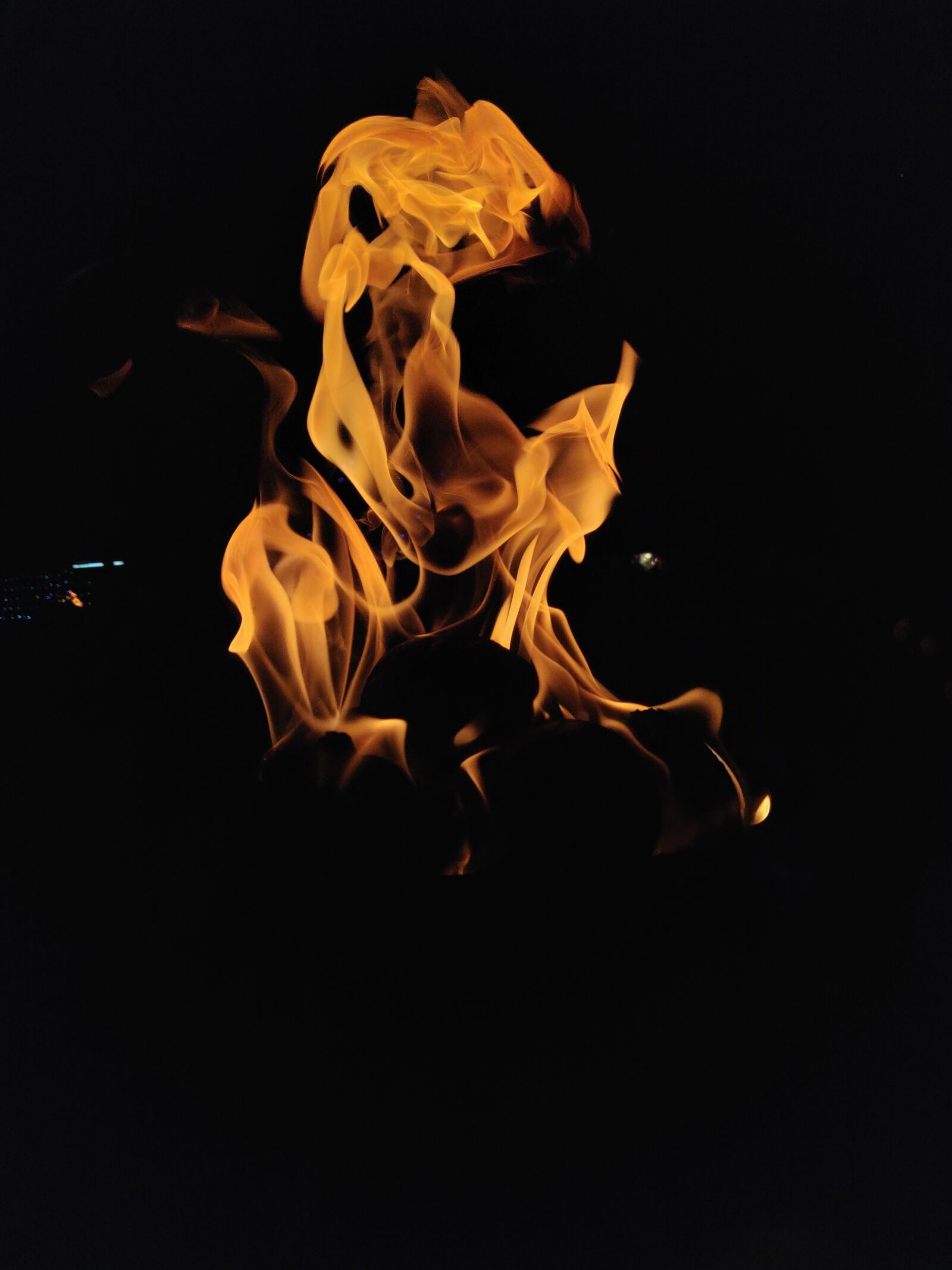 OnePlus A6010 sample photo. Fire, night, orange photography
