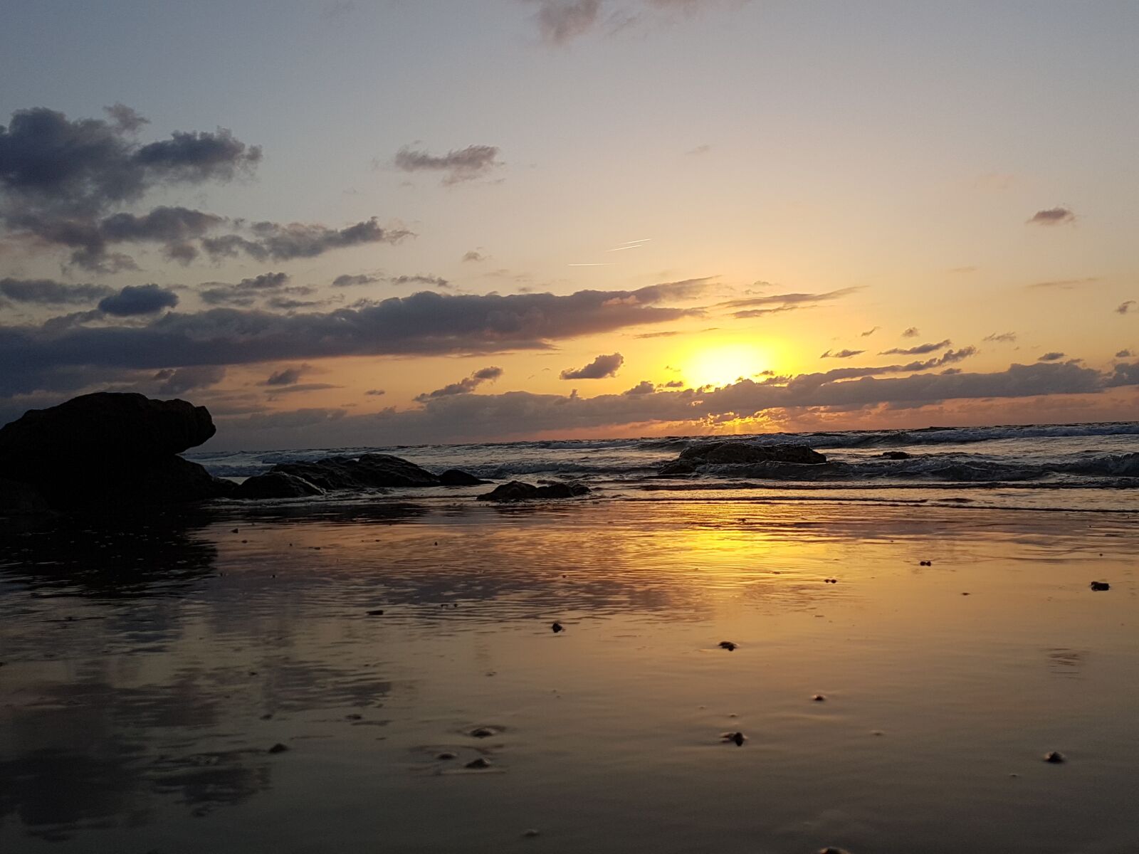 Samsung Galaxy S7 sample photo. Sea, waves, sunset photography