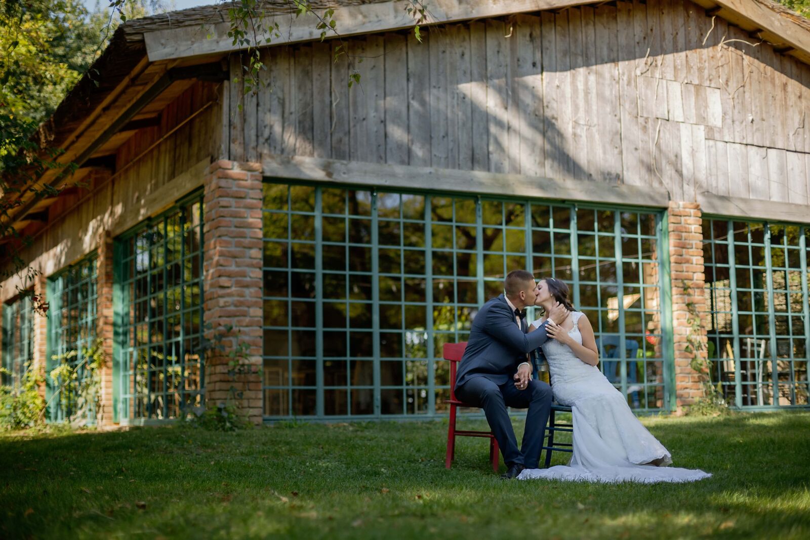 Canon EOS 5D Mark III + Canon EF 50mm F1.4 USM sample photo. Barn, just married, couple photography