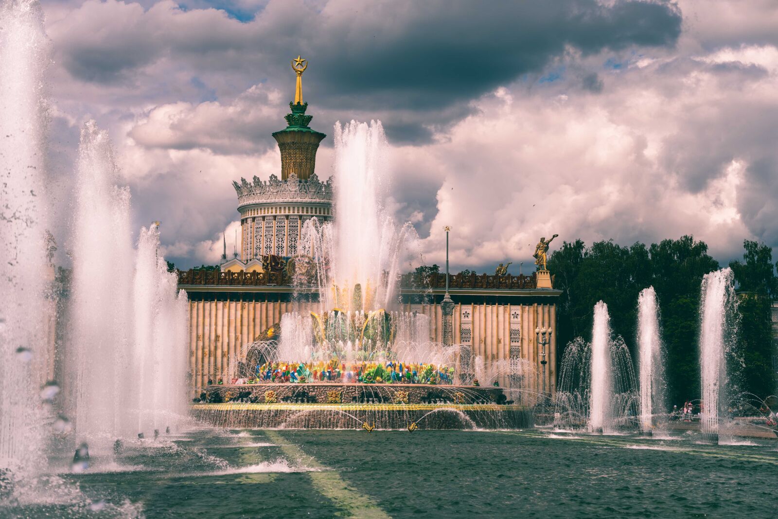Nikon D750 sample photo. Vdnh, fountains, exposition photography
