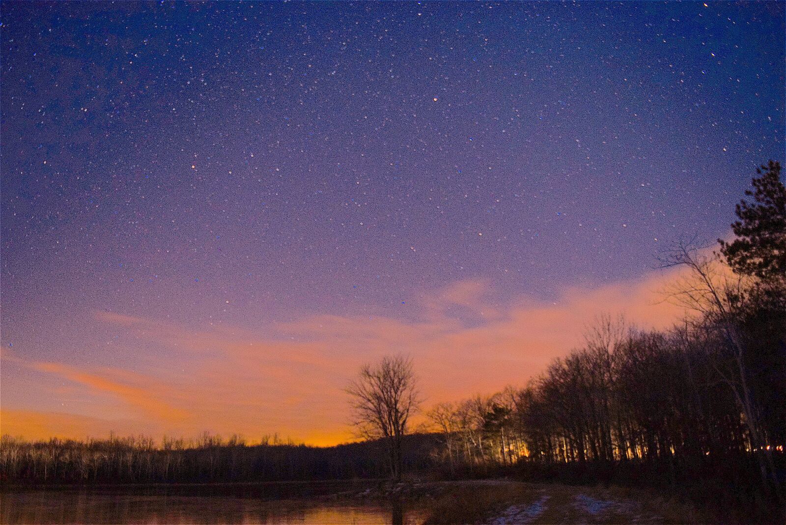 Nikon D3300 sample photo. Lake, trees, night time photography