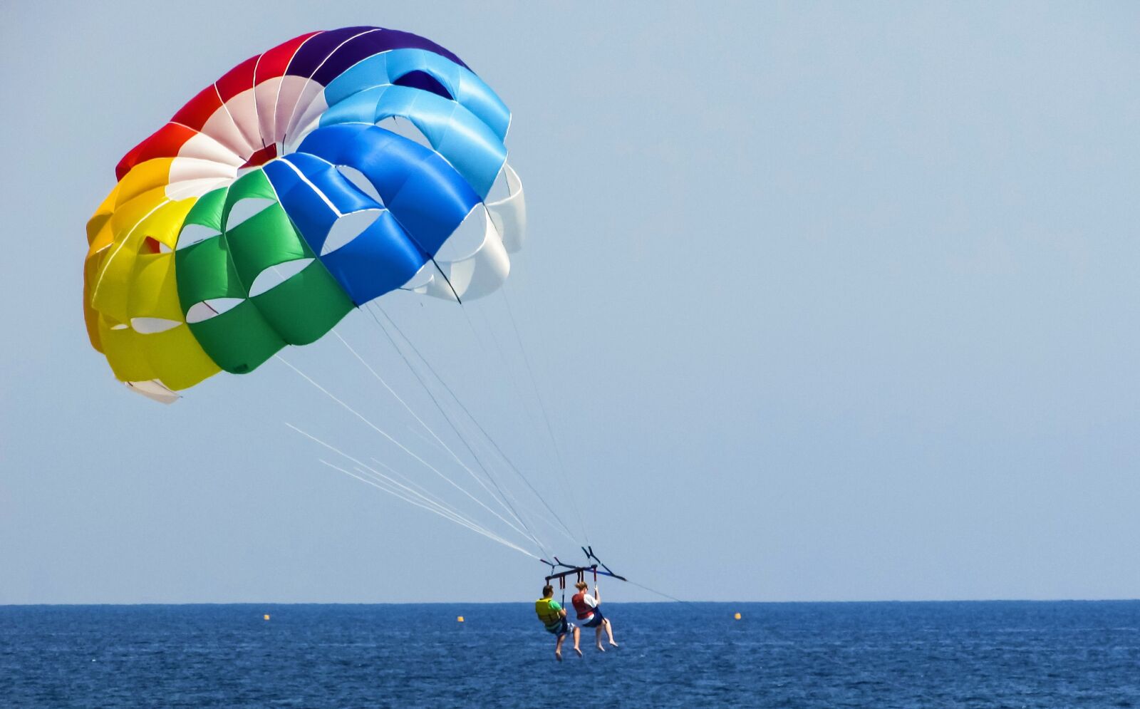 Canon PowerShot SX400 IS sample photo. Parachute, paragliding, colours photography