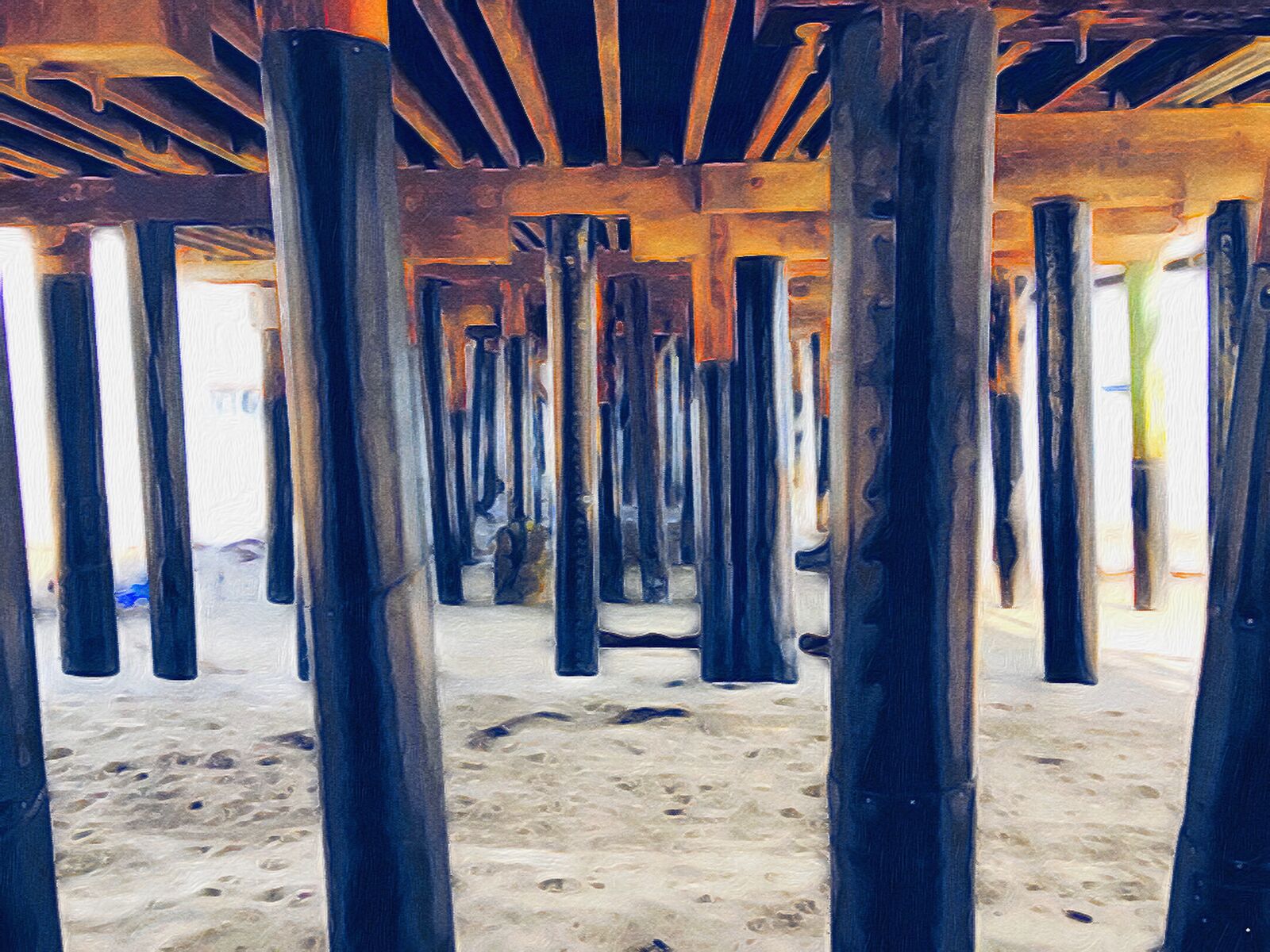 iPhone 8 back camera 3.99mm f/1.8 sample photo. Pier, below, under photography