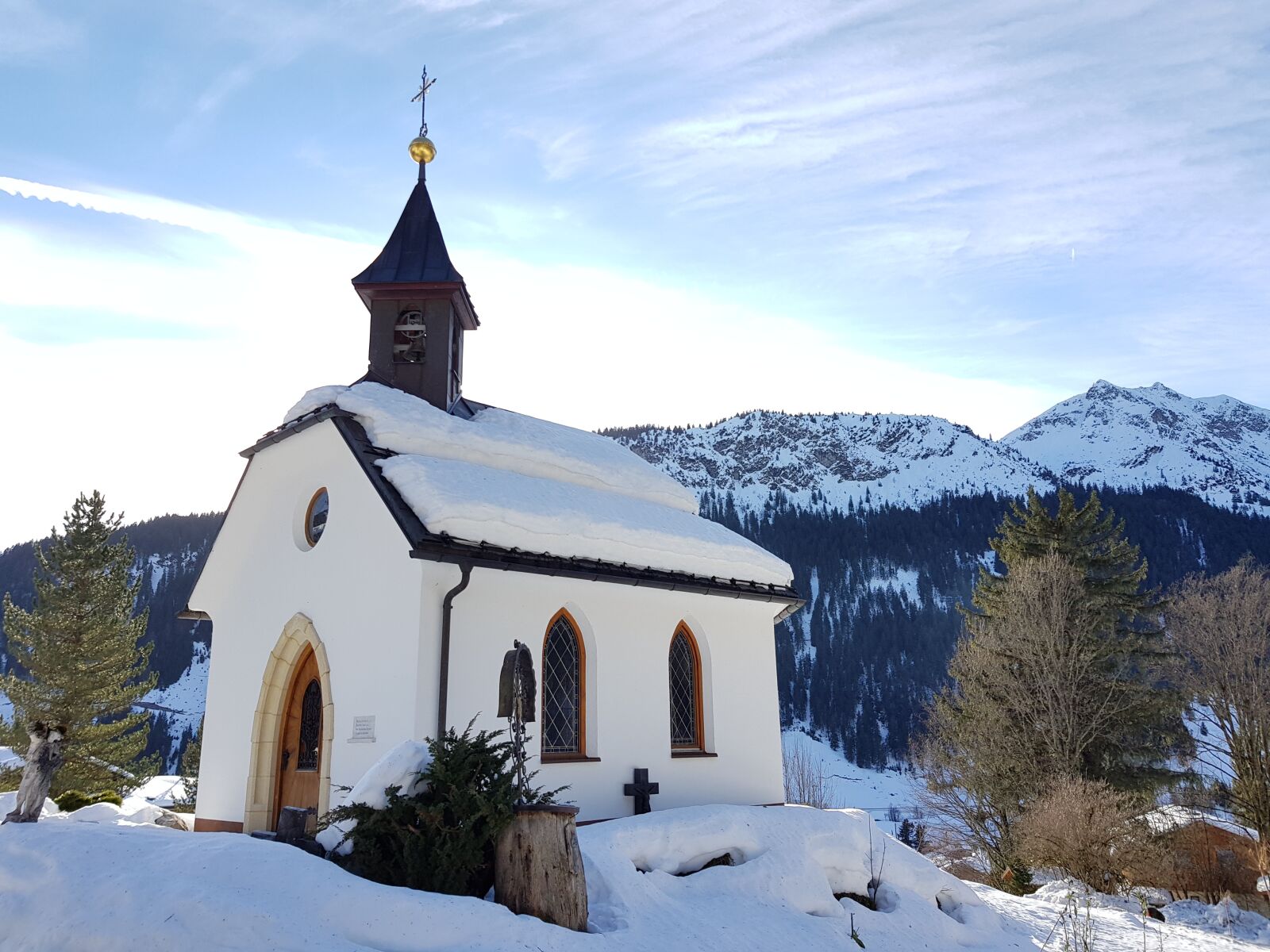 Samsung Galaxy S8 sample photo. Winter, bavaria, chapel photography