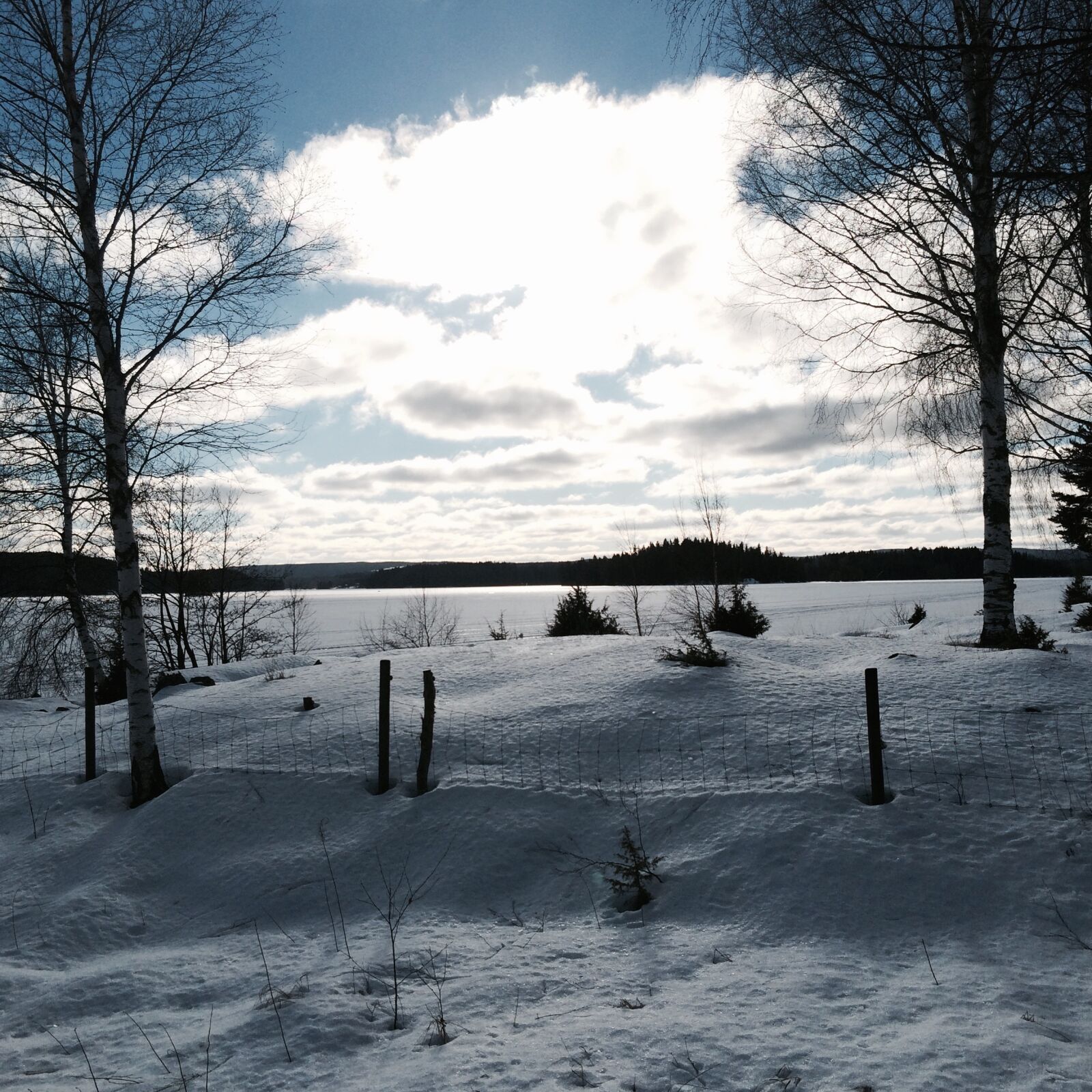 iPhone 5s back camera 4.15mm f/2.2 sample photo. Winter, snow, lake photography