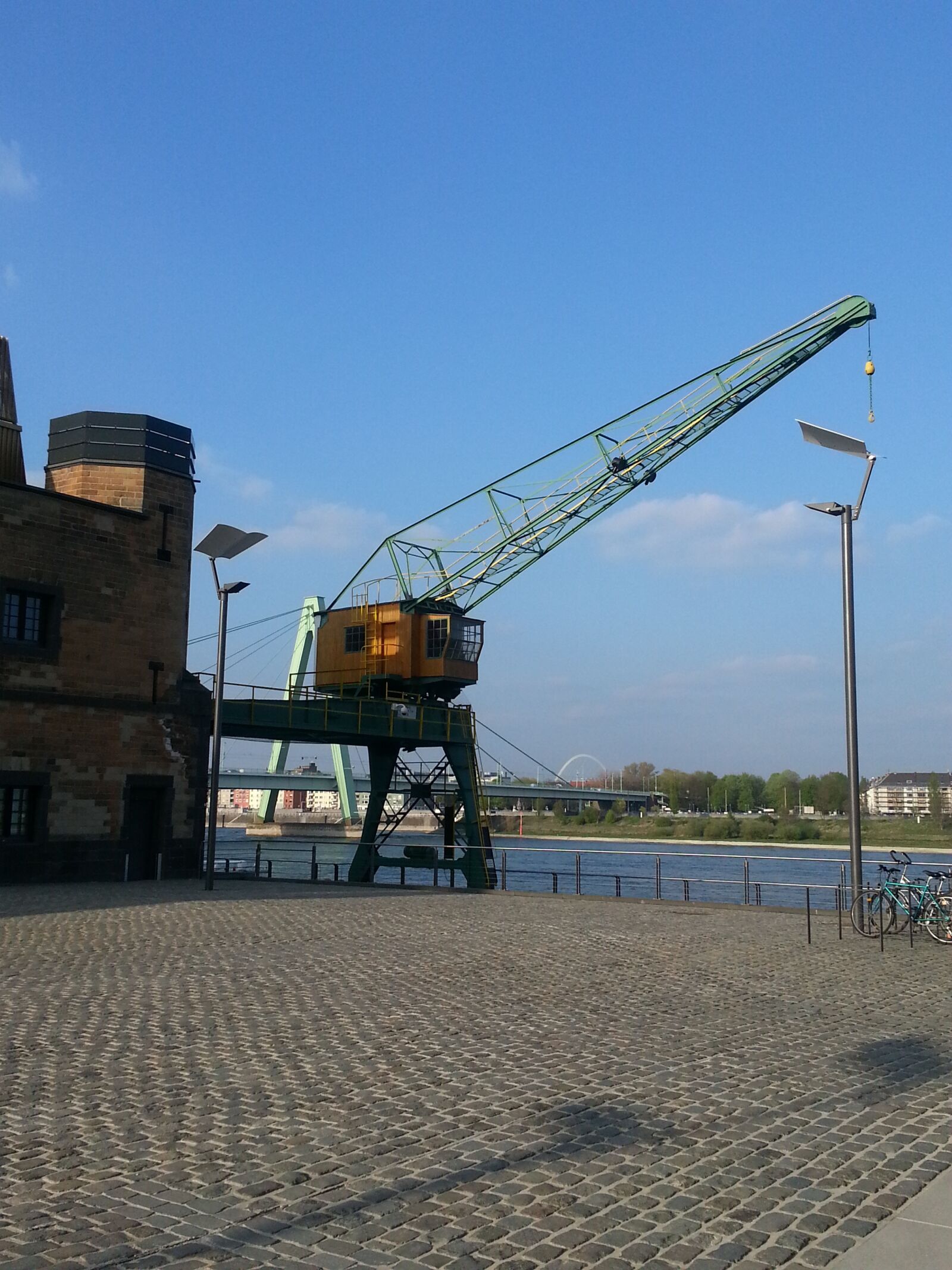 Samsung Galaxy S3 sample photo. Crane, cologne port, lifting photography