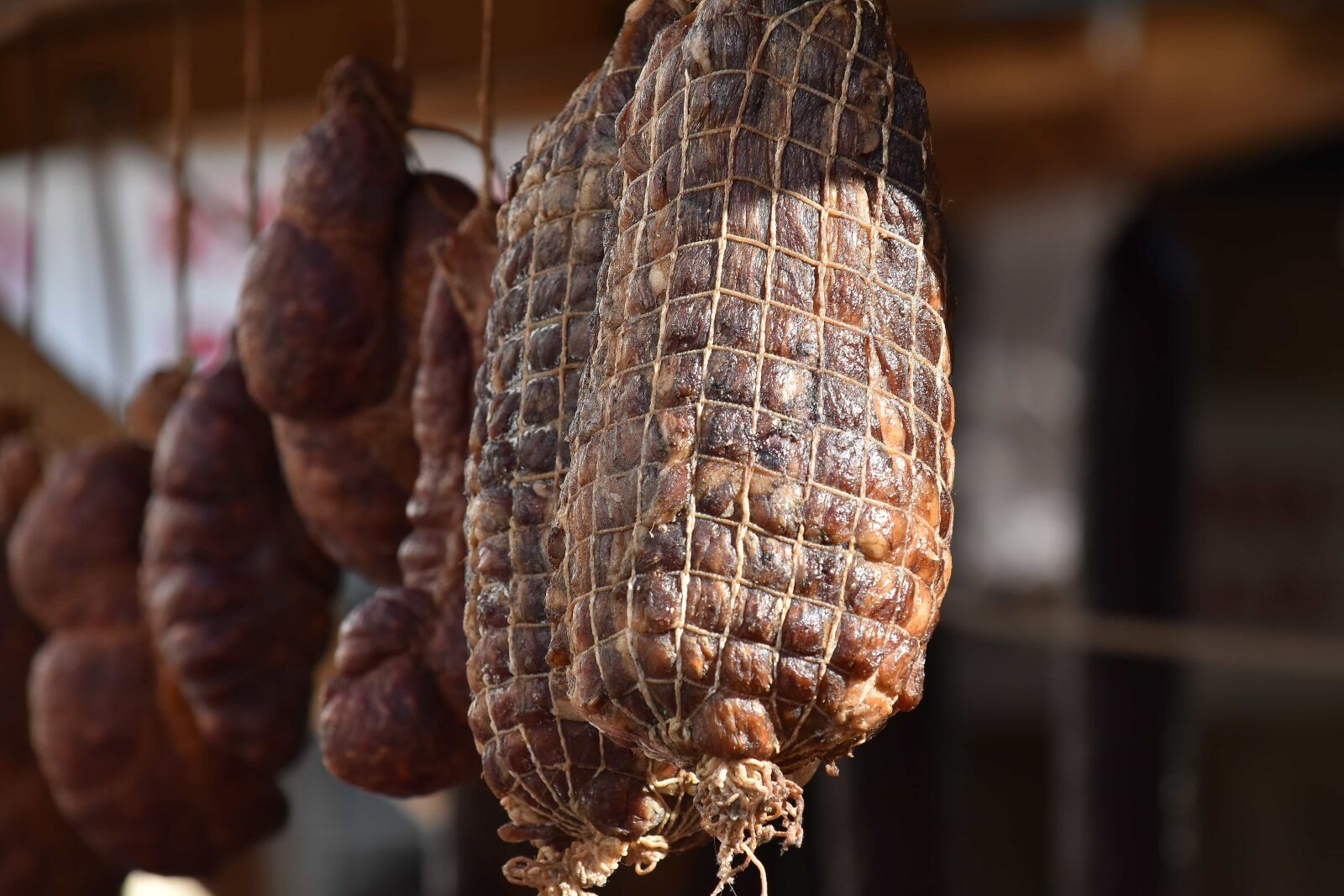 Nikon D5500 sample photo. Dry, hanging, homemade, meat photography