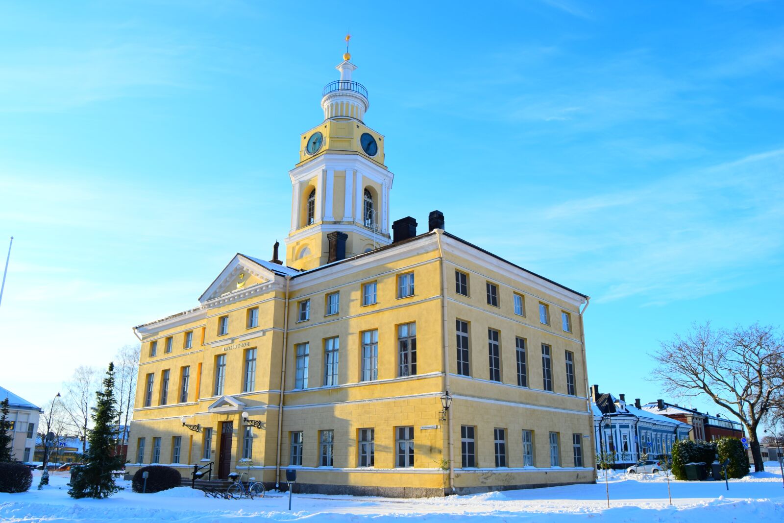 Nikon D3300 sample photo. Yellow building, finland, council photography