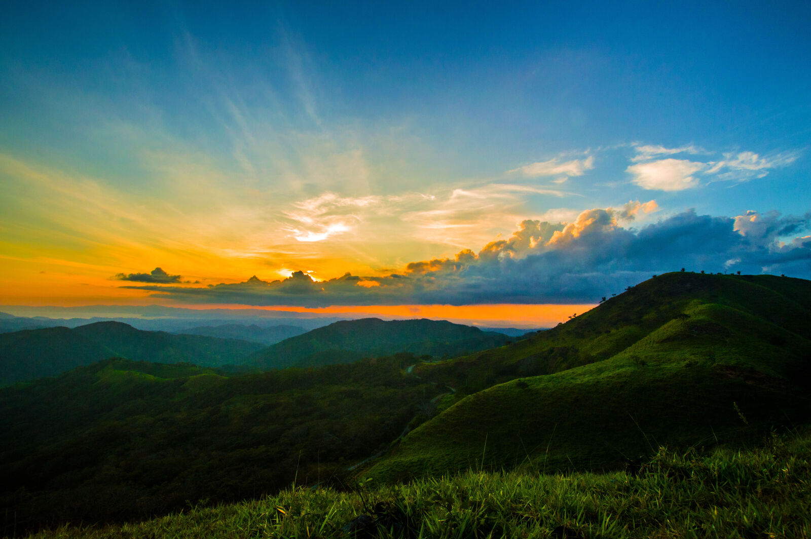Nikon D3200 + Sigma 10-20mm F3.5 EX DC HSM sample photo. Monteverde, costarica, sunset, landscape photography