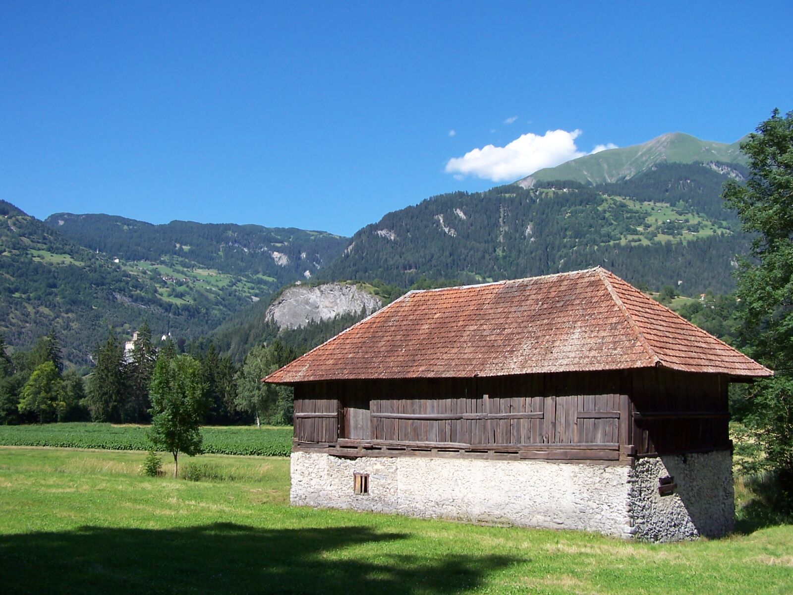 Kodak DX6490 ZOOM DIGITAL CAMERA sample photo. Barn, swiz, mountain photography