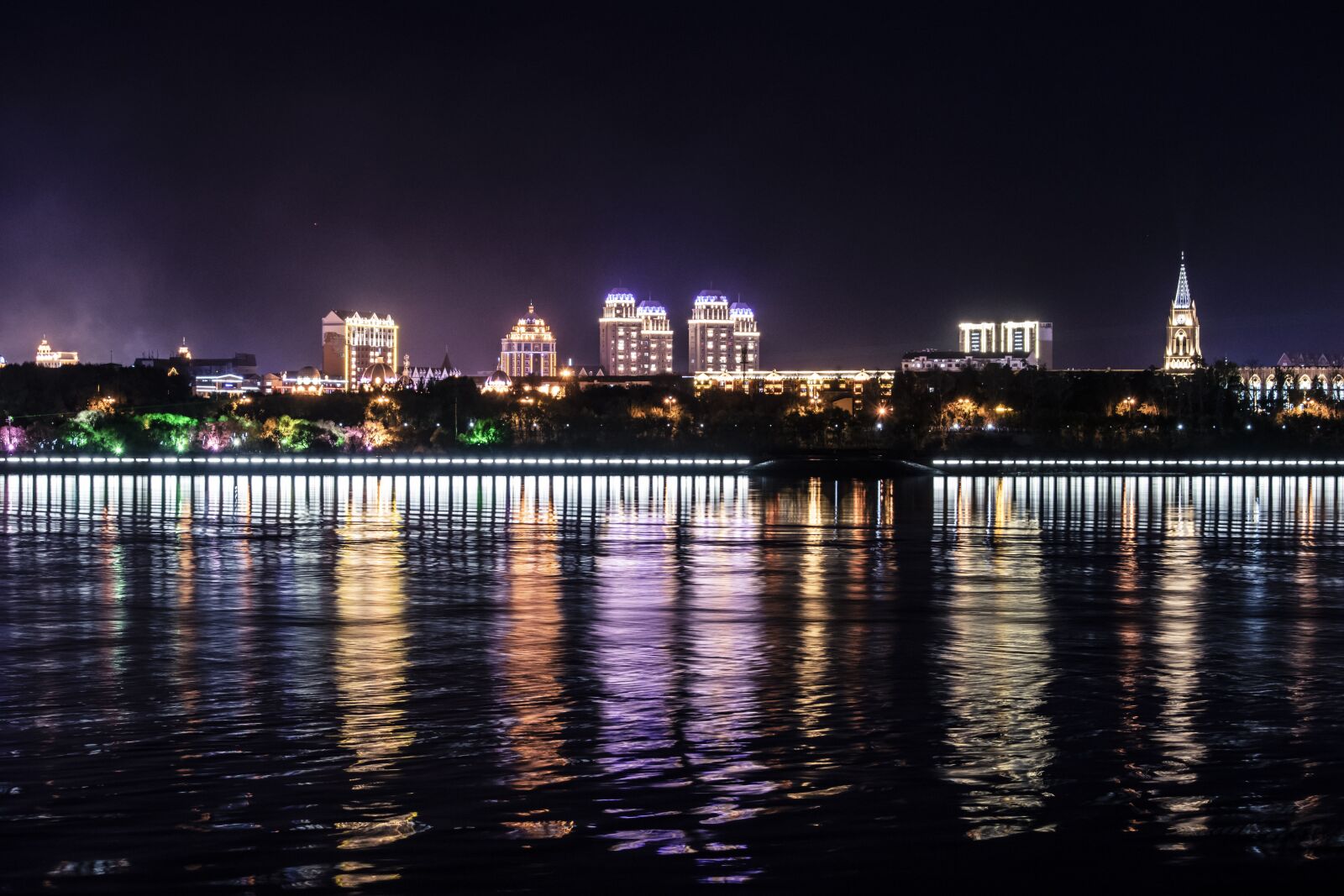 Nikon D5300 sample photo. Night, river, reflection photography