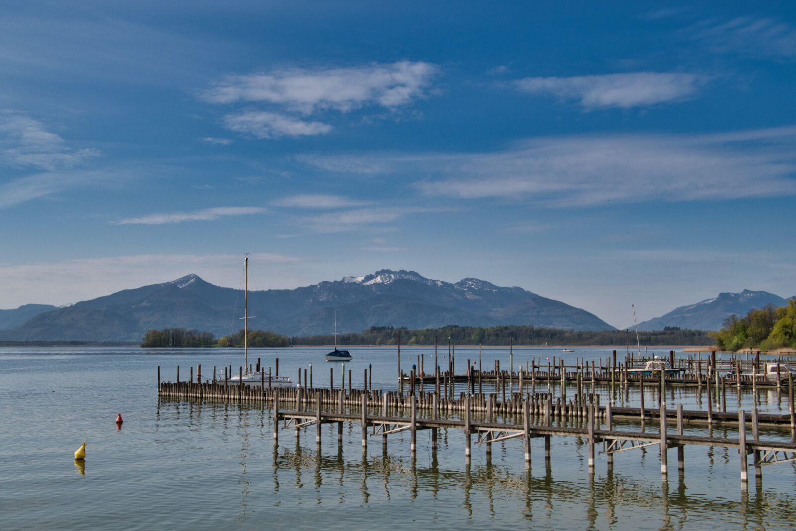 Nikon D7500 sample photo. Landscape, chiemsee, jetty photography
