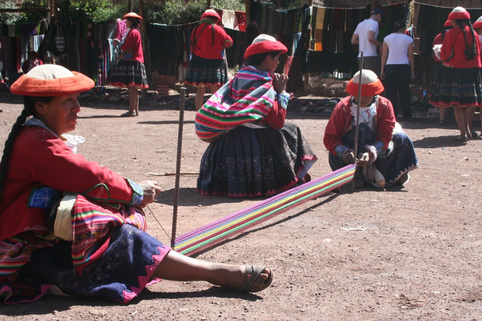 Canon EOS 350D (EOS Digital Rebel XT / EOS Kiss Digital N) sample photo. Peru, weaving, ladies photography