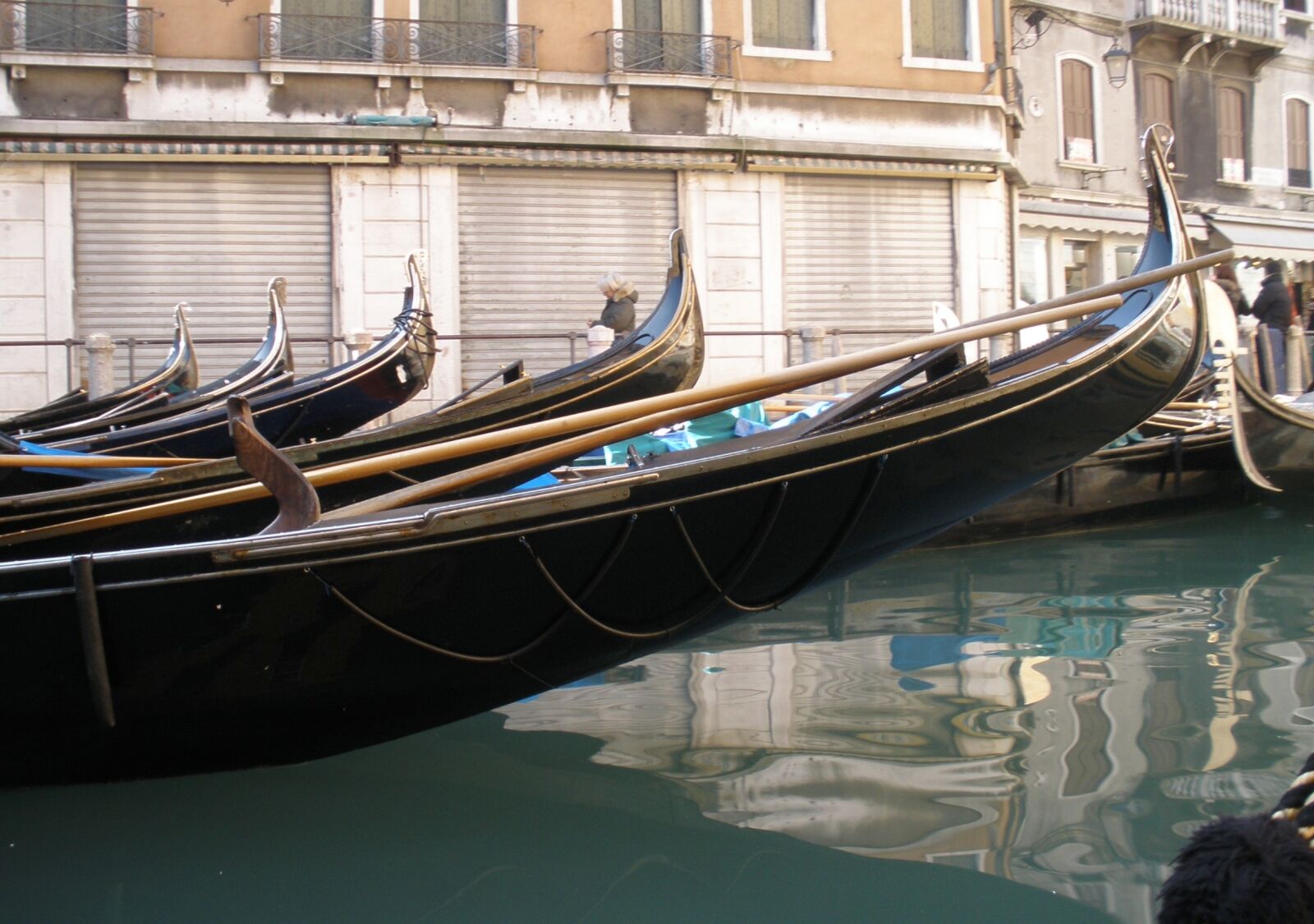 Olympus FE340,X855,C560 sample photo. Venice, channel, gondolas photography