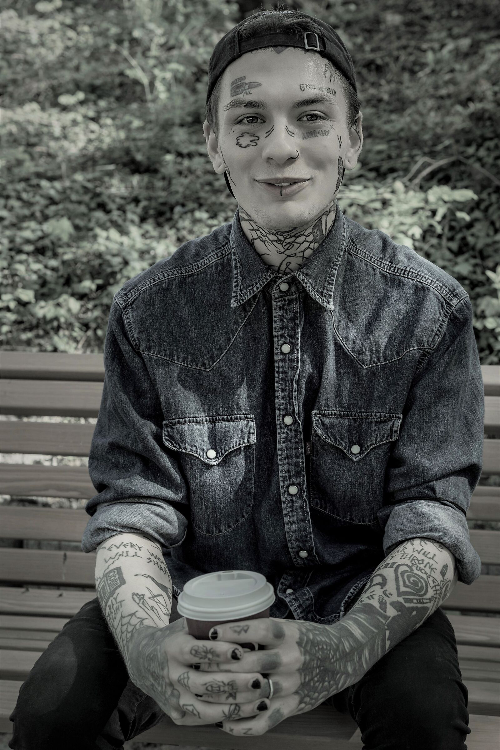30mm F1.4 DC DN | Contemporary 016 sample photo. Facebook, tattoo, face photography