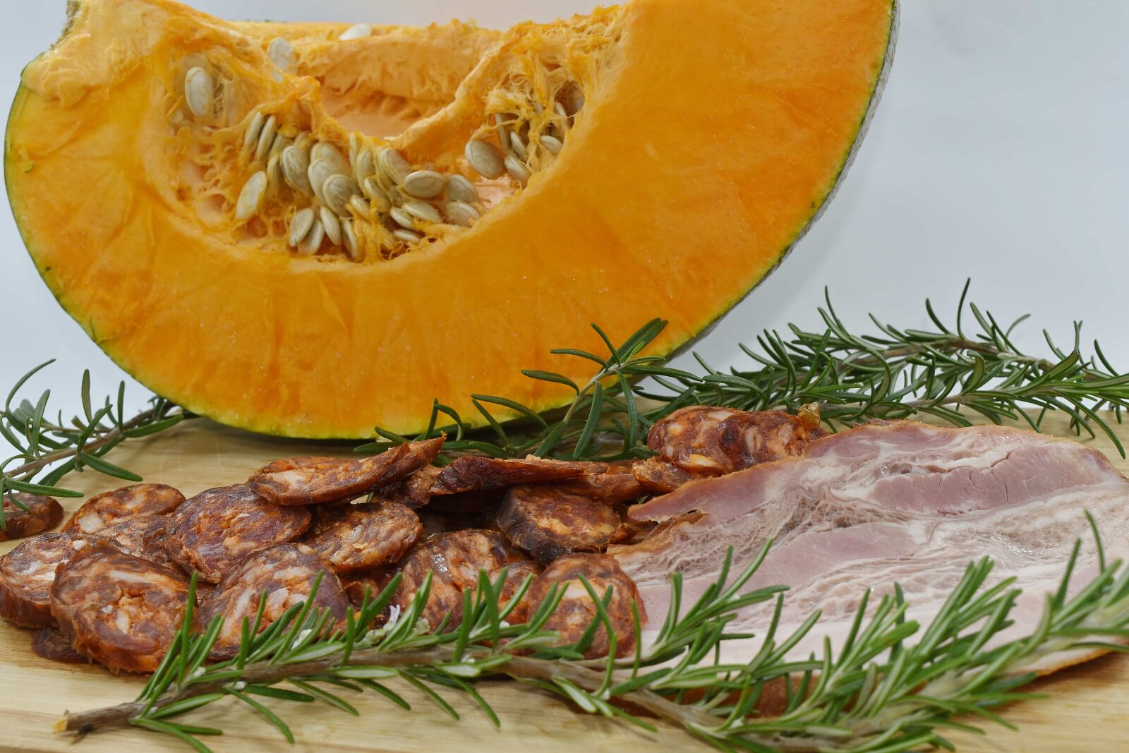Nikon D5500 sample photo. Bacon, organic, pork, pumpkin photography