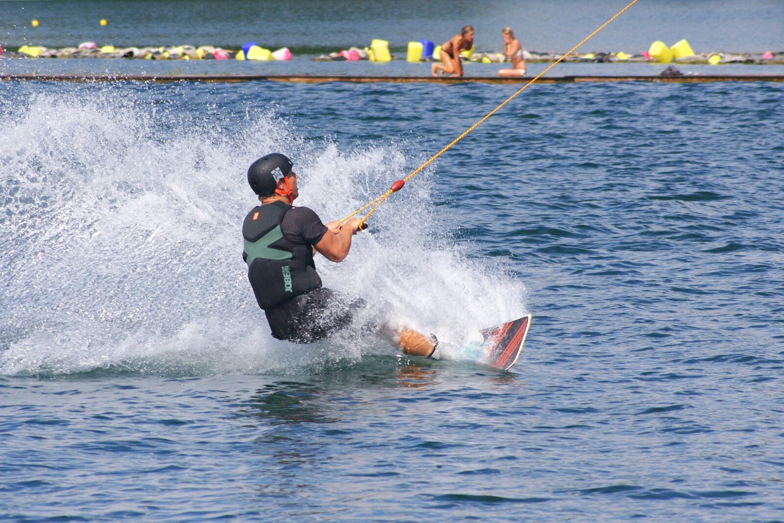 Pentax K-x sample photo. Athletes, water, wet photography