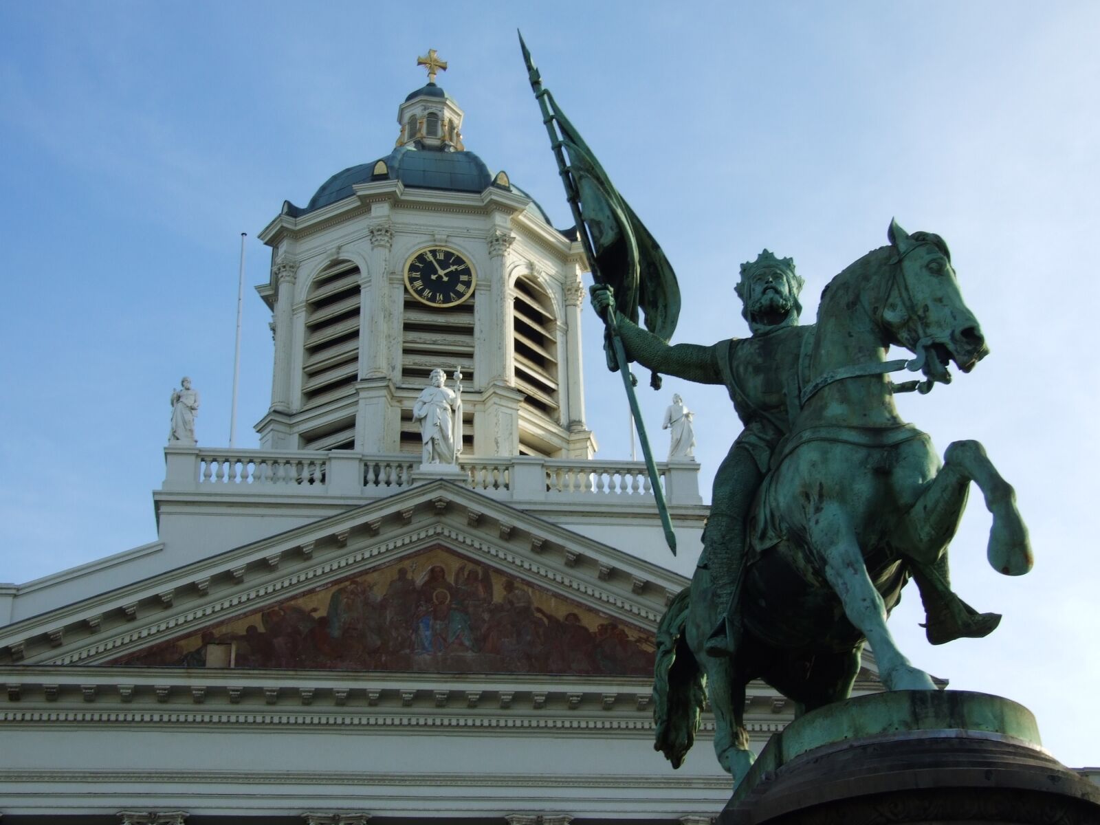 Fujifilm FinePix S6500fd sample photo. Royal plaza, belgium, statue photography