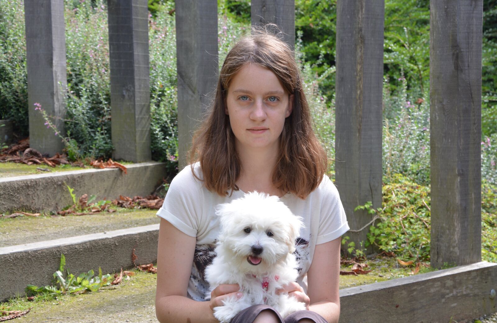 Nikon D5200 sample photo. Dog, girl, face photography