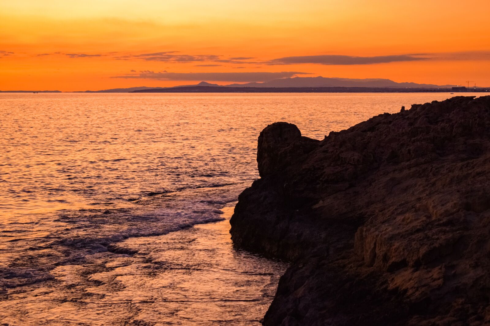 Nikon D3300 sample photo. Sunset, rock, coast photography