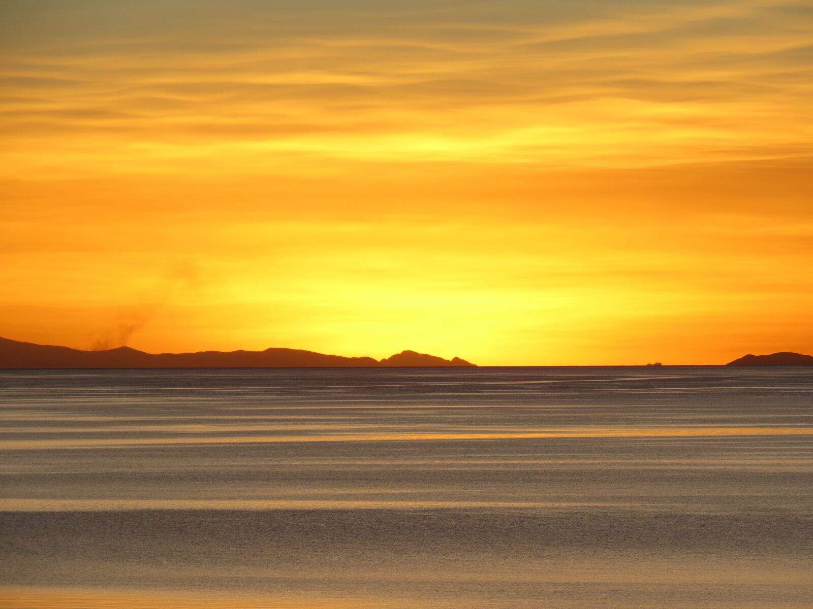 Canon PowerShot SX50 HS sample photo. Sunset, lake titicaca, peru photography