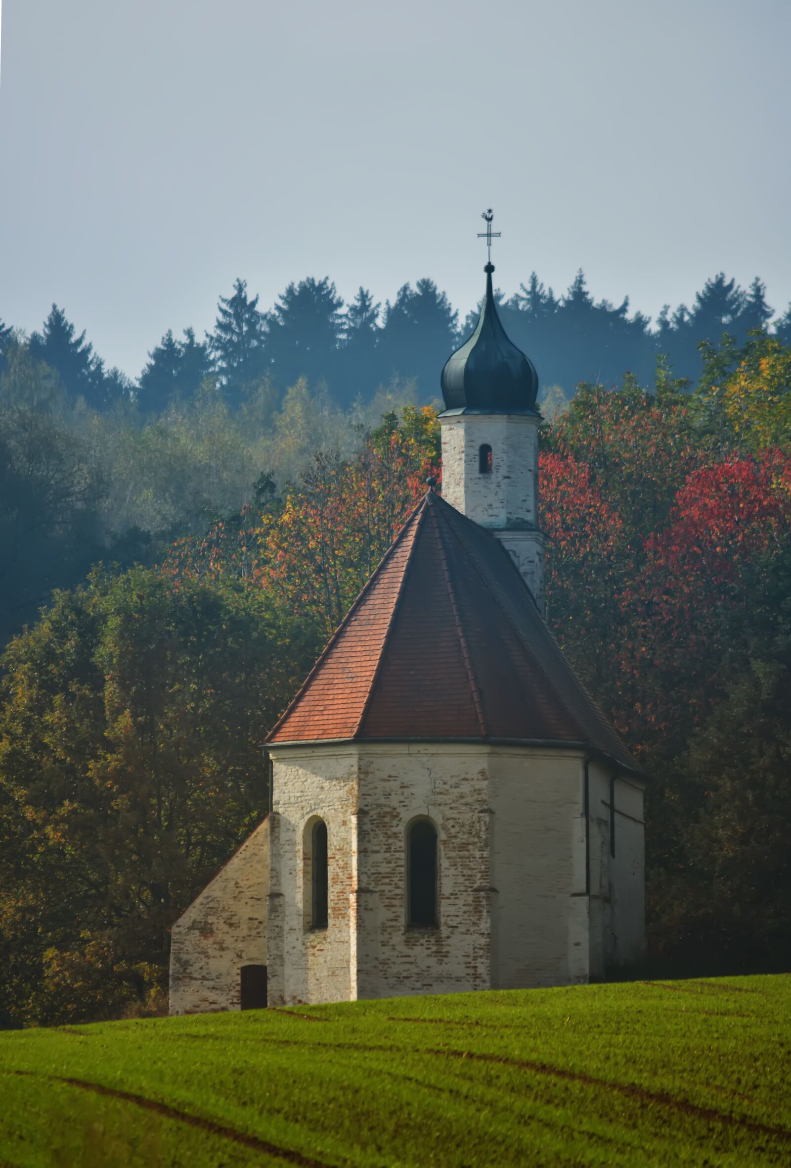 Nikon D5200 sample photo. Chapel, road, nature photography