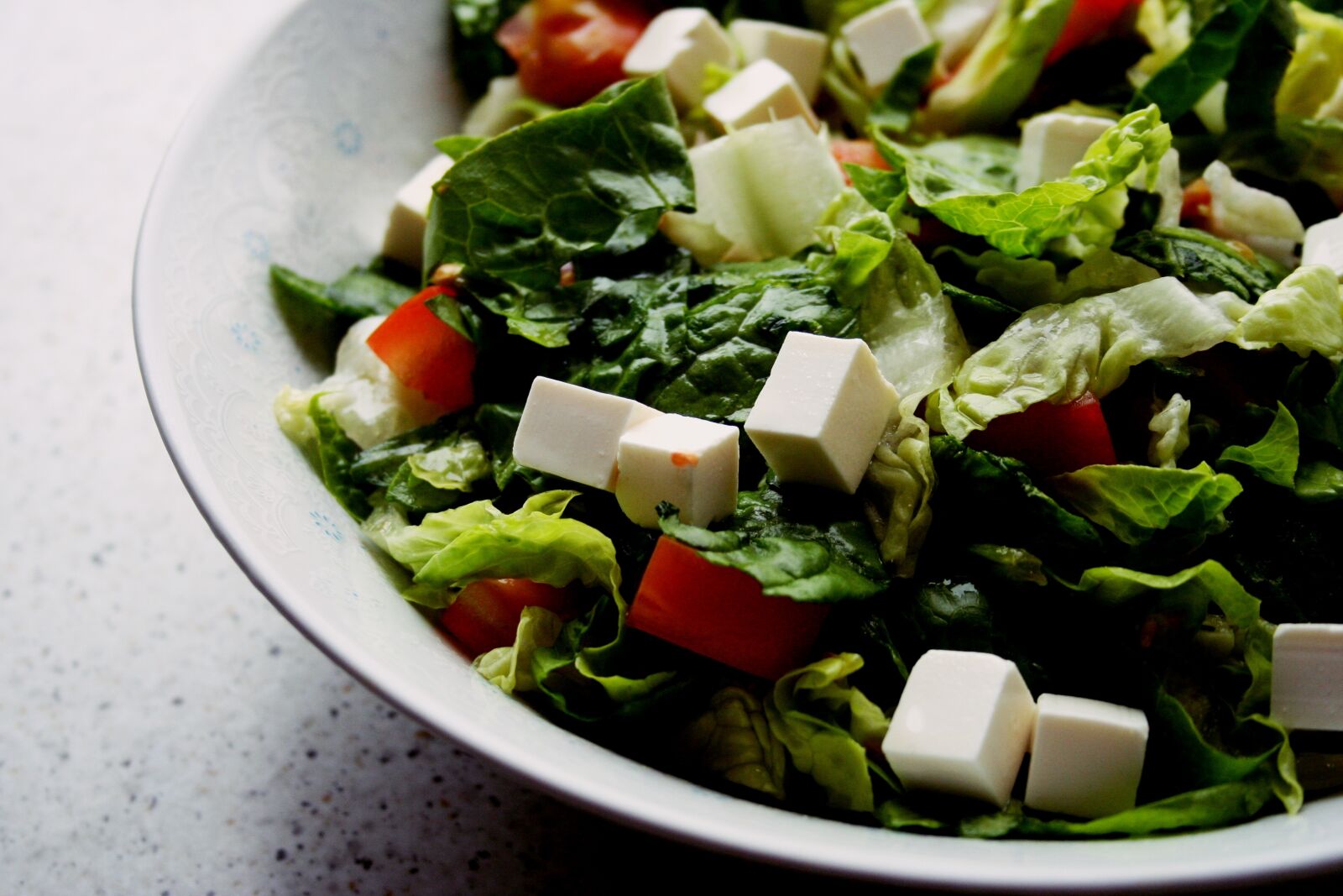 Canon EOS 350D (EOS Digital Rebel XT / EOS Kiss Digital N) sample photo. Salad, cheese, tomato photography