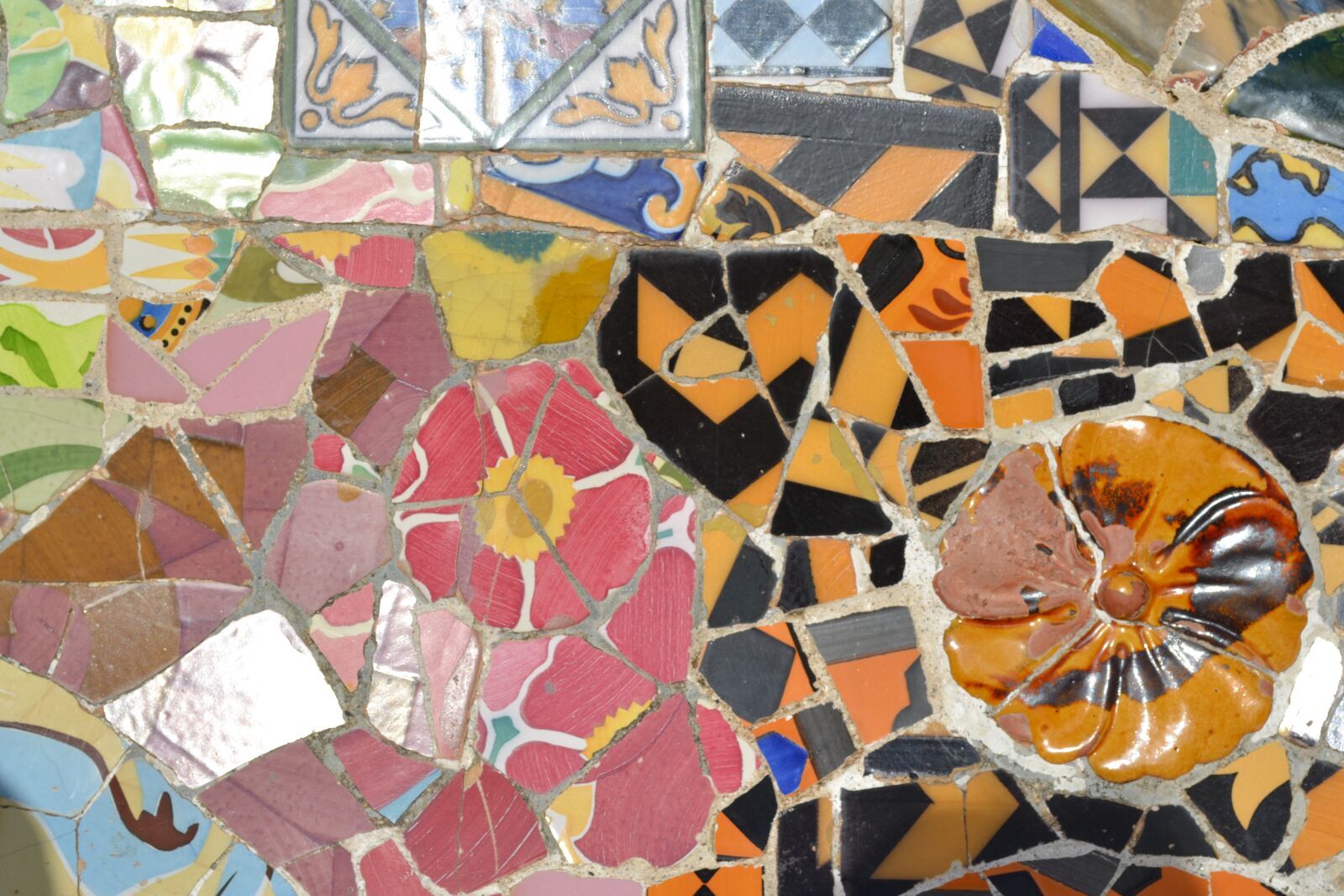 Nikon D3100 sample photo. Mosaic, modernism, parc guell photography