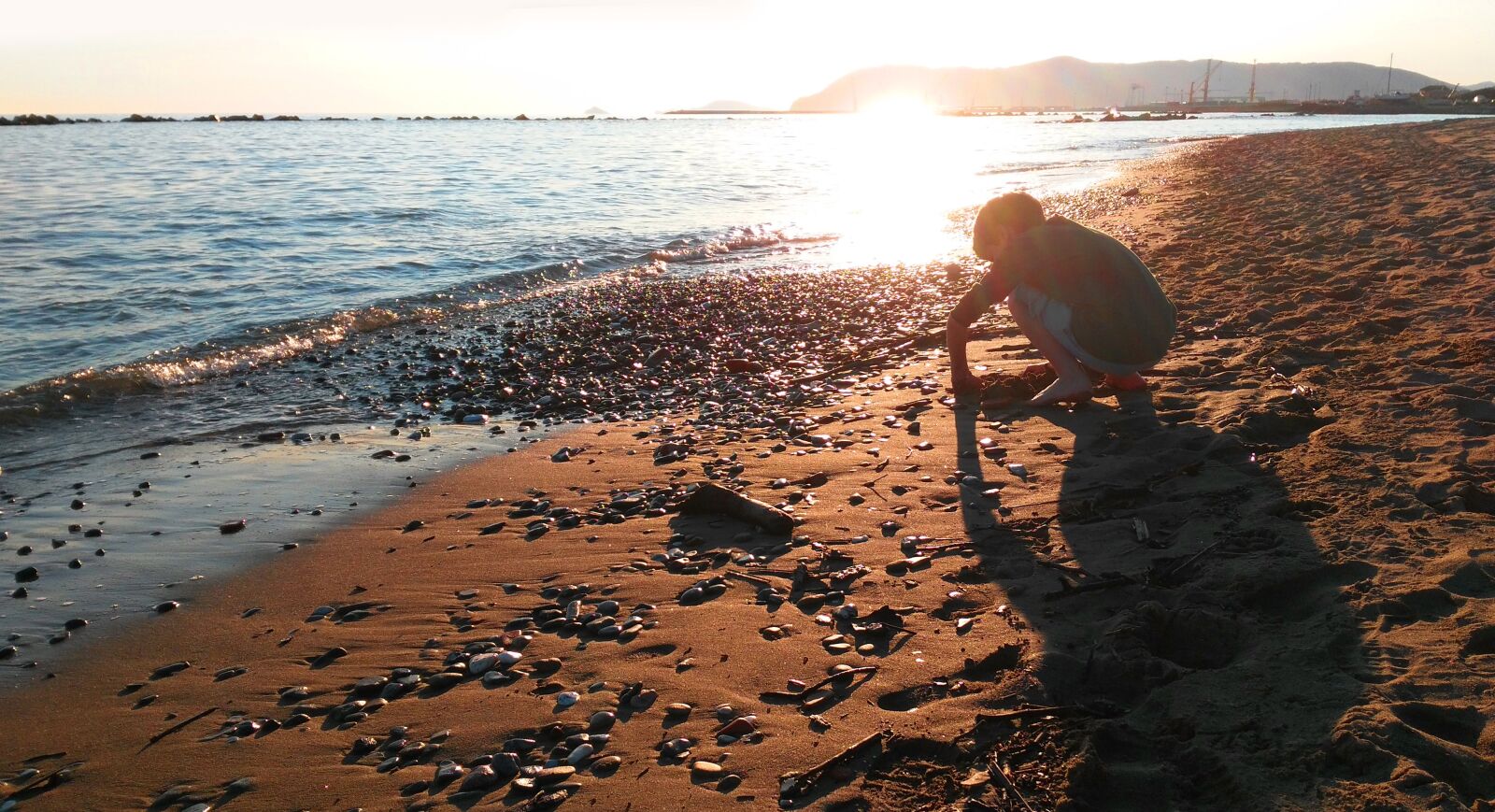 HUAWEI G7-L01 sample photo. Child, beach, sunset photography