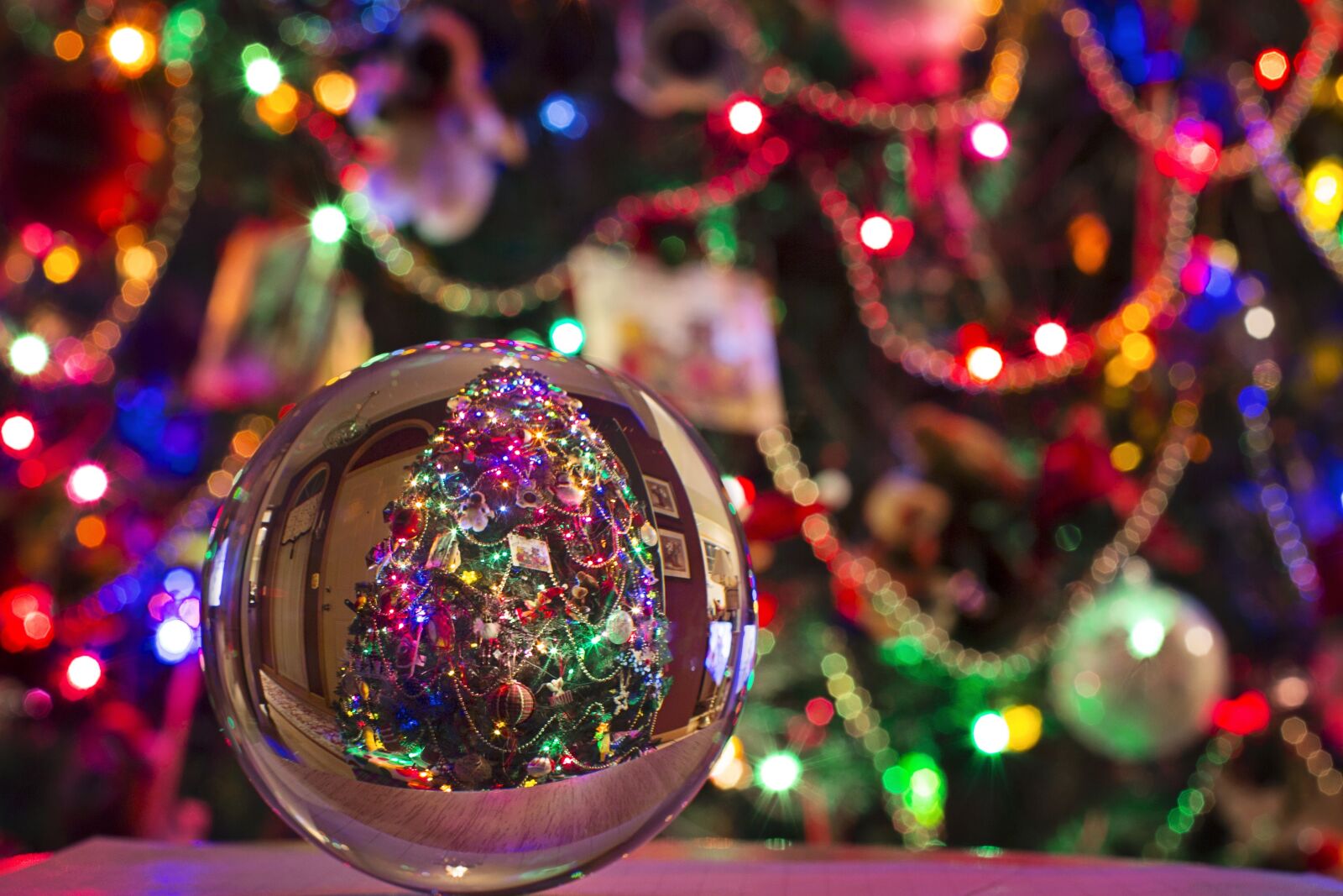 Canon EF 50mm F1.4 USM sample photo. Christmas, crystal ball, christmas photography