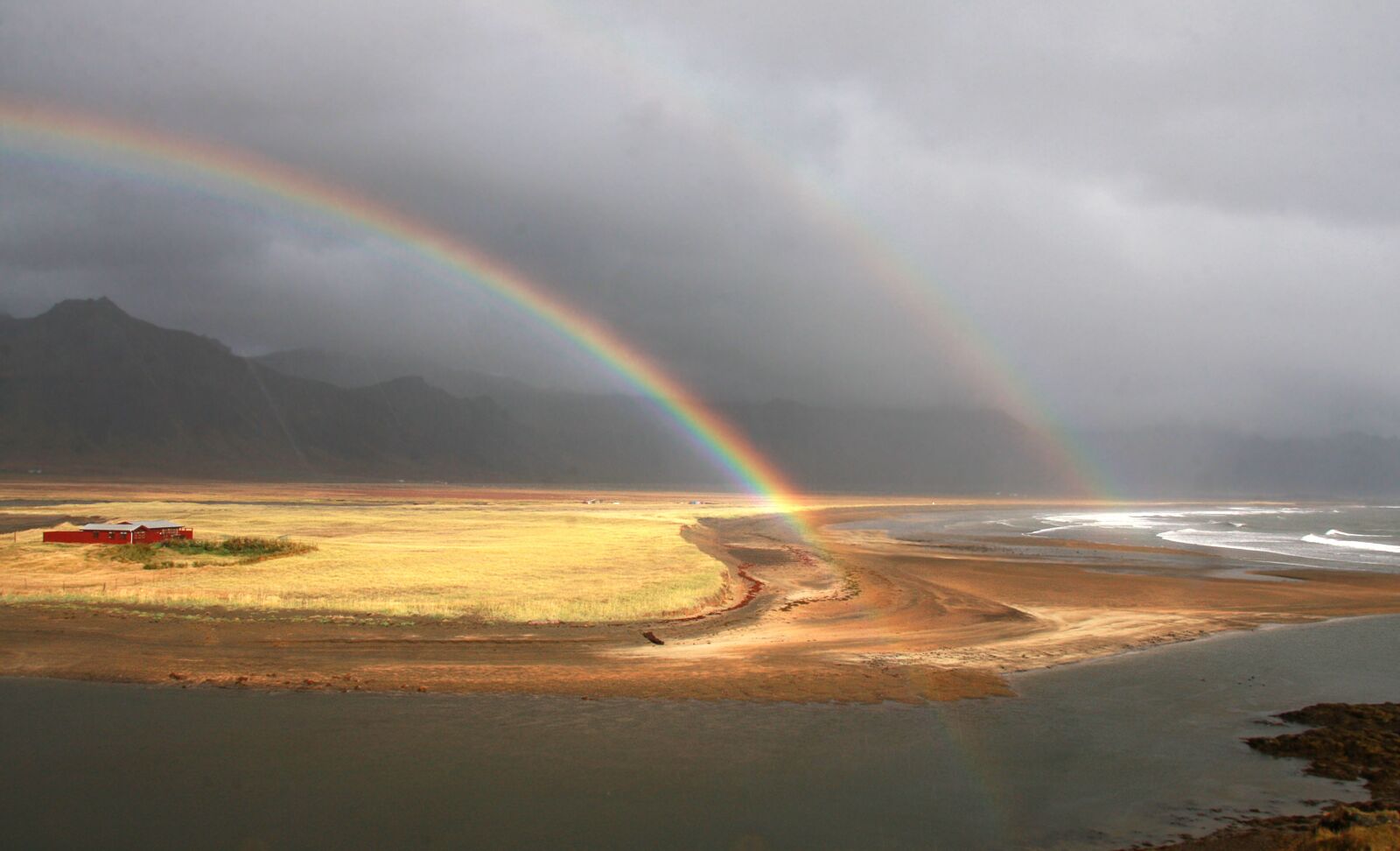 Canon EOS 40D sample photo. Iceland, farm, rainbow photography