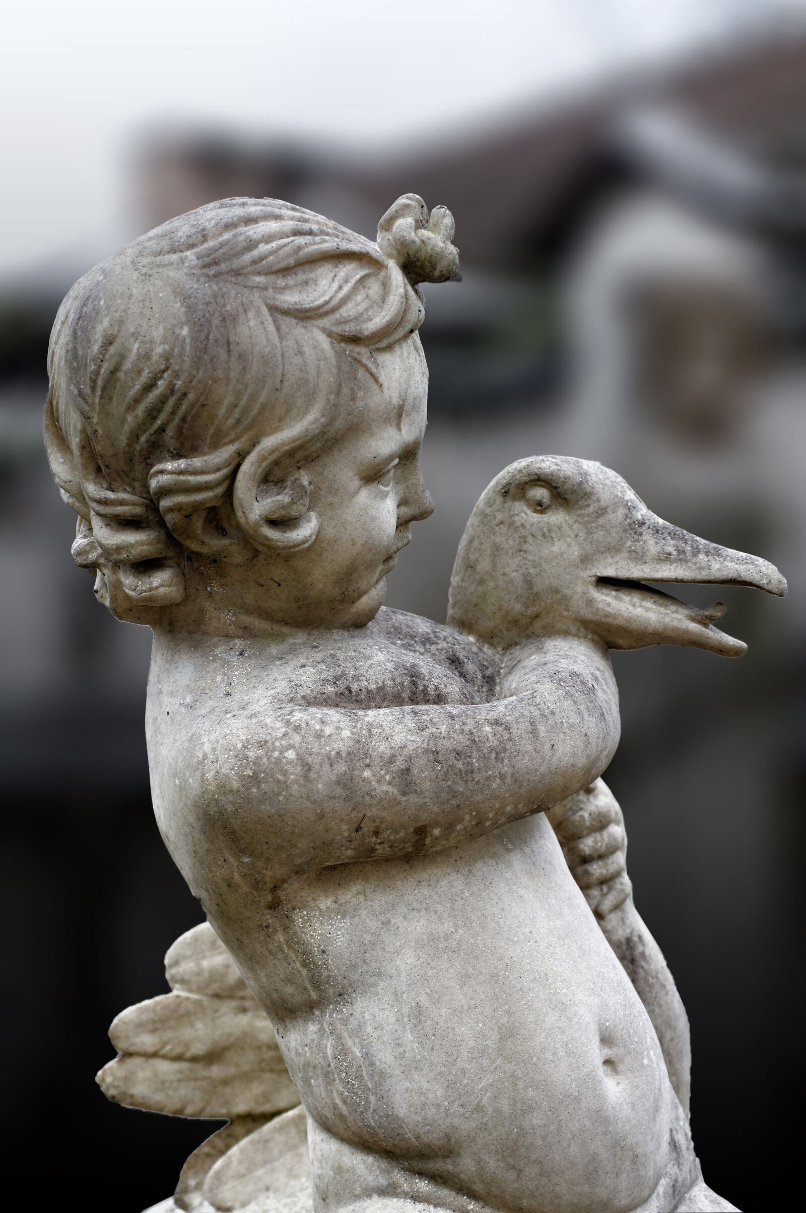 Nikon D300 sample photo. Statue, marble, child photography