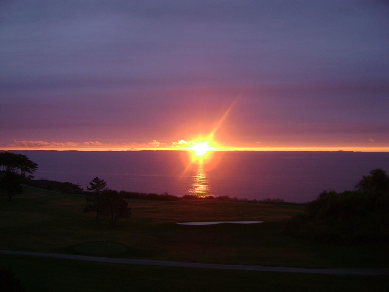 Sony DSC-S650 sample photo. Sunrise, ocean, golf course photography
