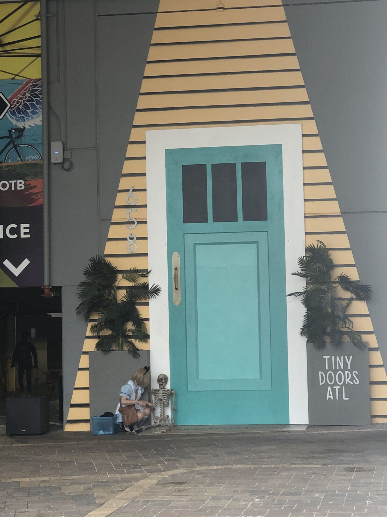 iPhone X back dual camera 6mm f/2.4 sample photo. Small door, blue door photography