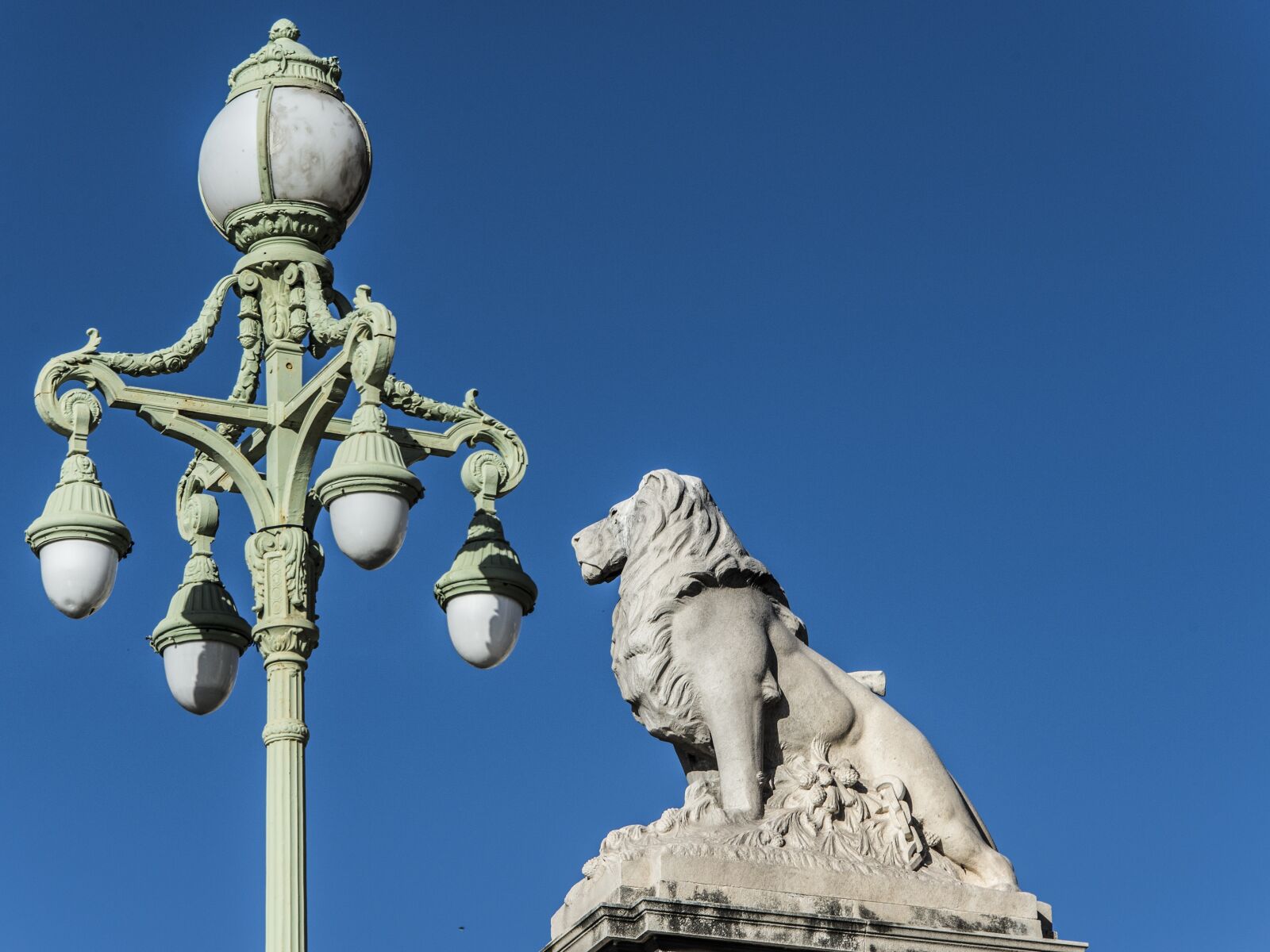 Nikon D610 sample photo. Reverberatory, metal, statue lion photography