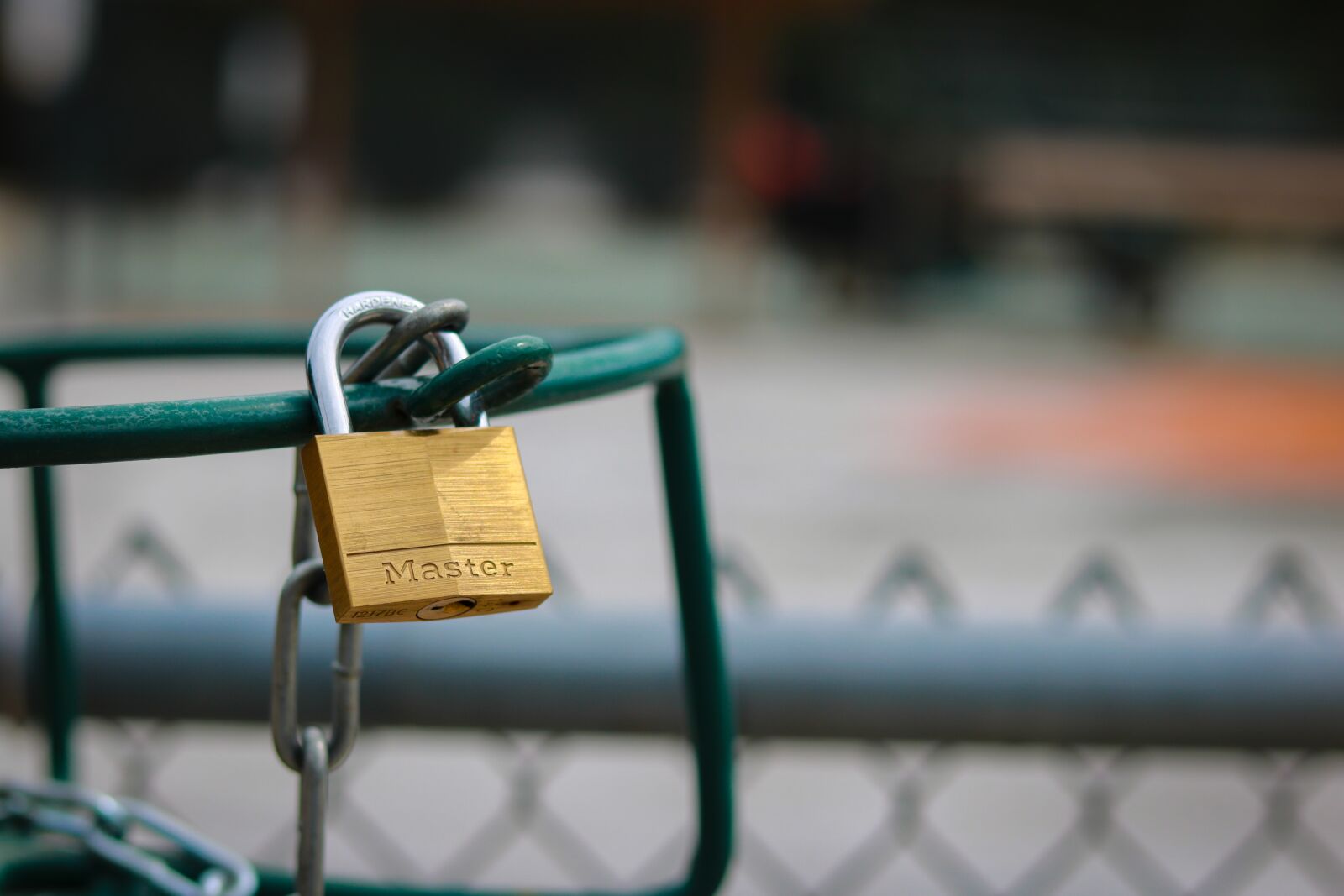 Canon EOS 750D (EOS Rebel T6i / EOS Kiss X8i) + Canon EF 50mm F1.8 STM sample photo. Lock, chain link fence photography