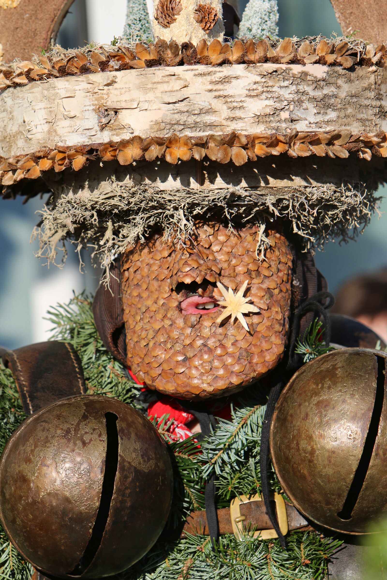 Canon EOS 70D + Canon EF 70-200mm F2.8L IS USM sample photo. Silvesterchlaus, mask, clamps photography