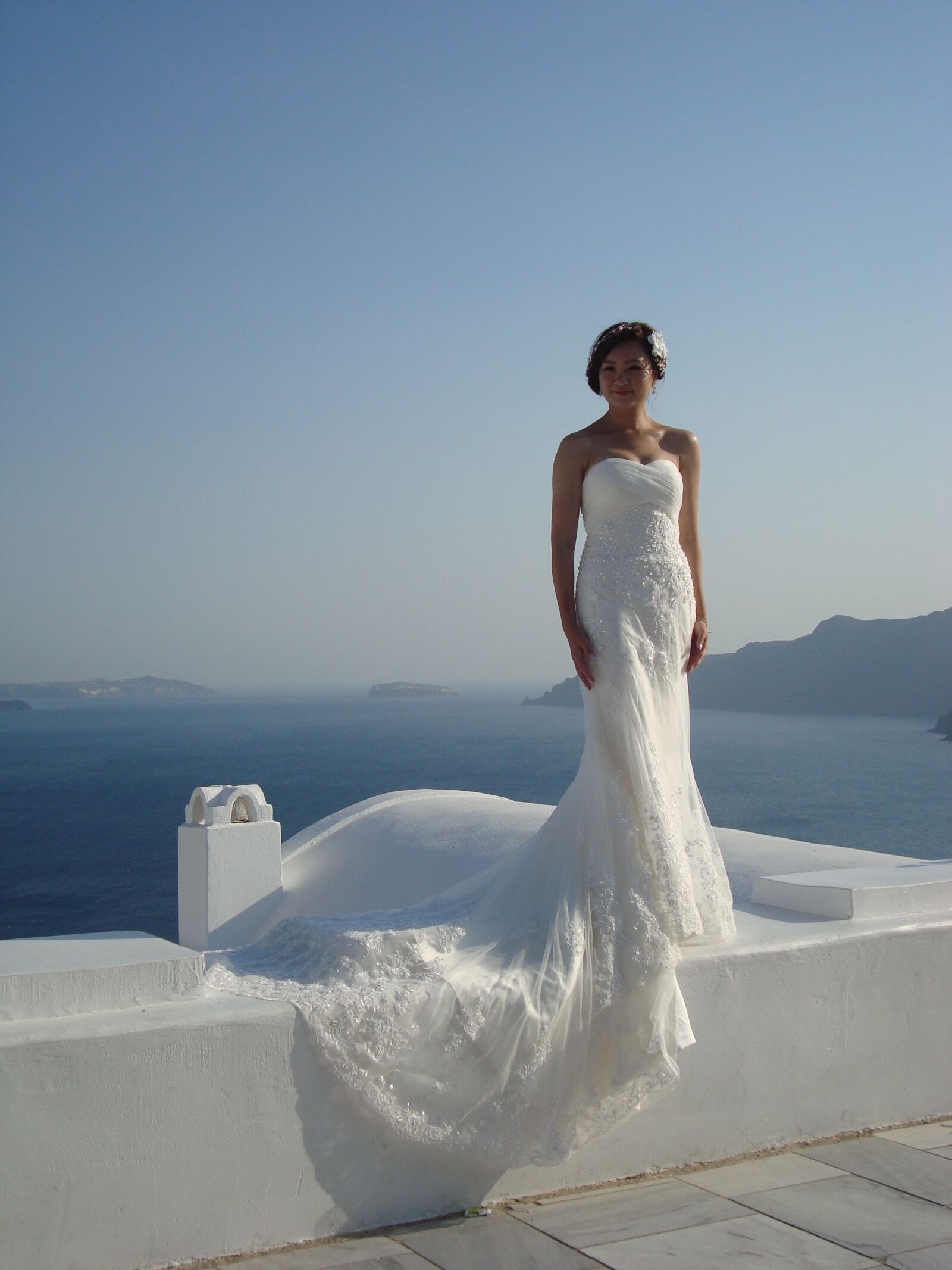 Sony DSC-W115 sample photo. Santorini, greece, bride photography