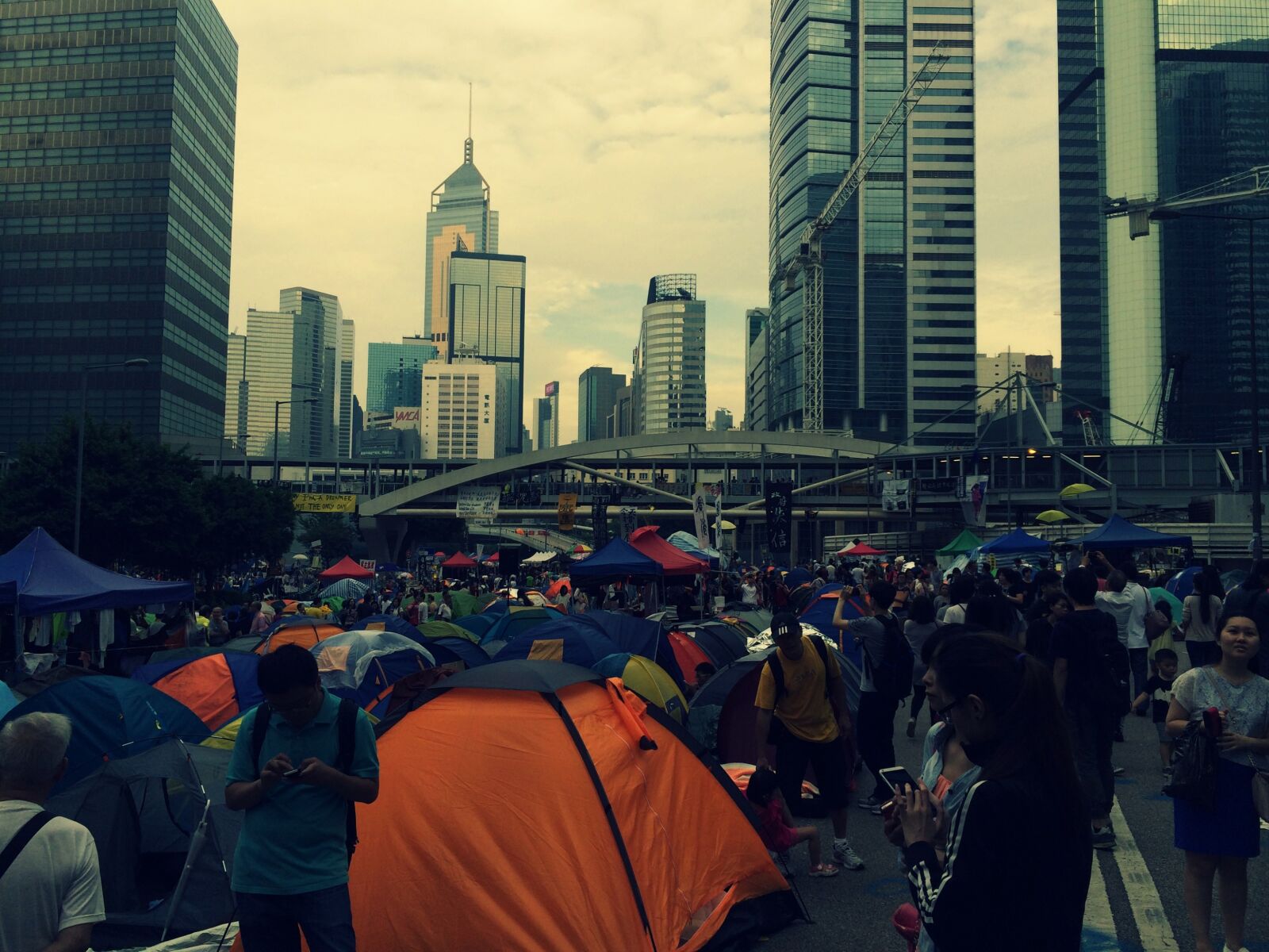 Apple iPhone 5s sample photo. Hong kong, protest, tents photography