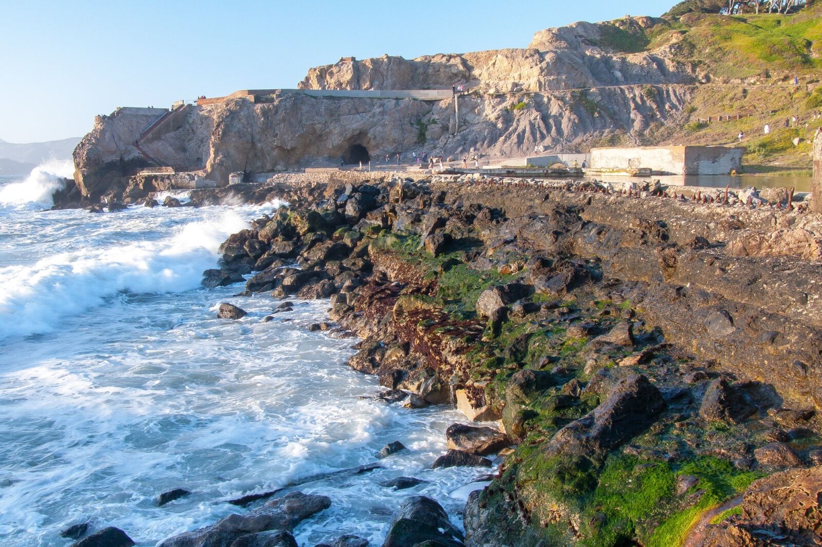 Panasonic DMC-FZ50 sample photo. Sutro baths, lands end photography