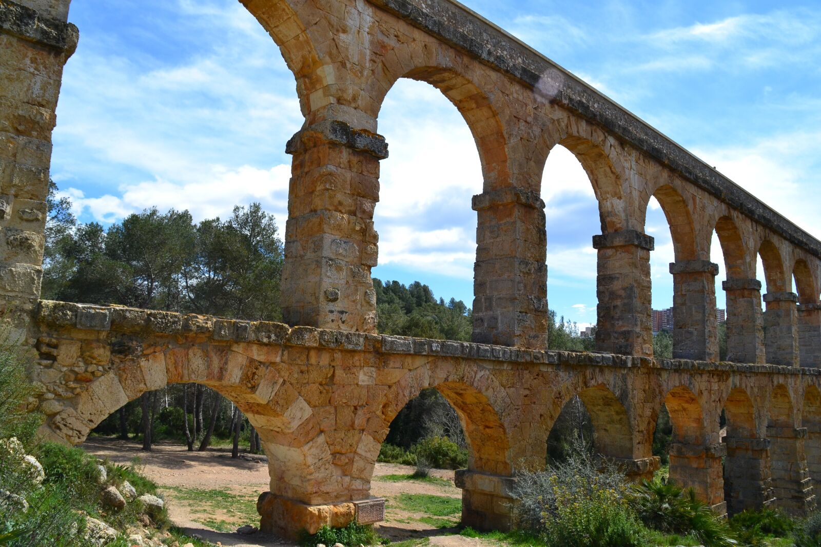 Nikon D3100 sample photo. Aqueduct, tarragona, roman civilization photography
