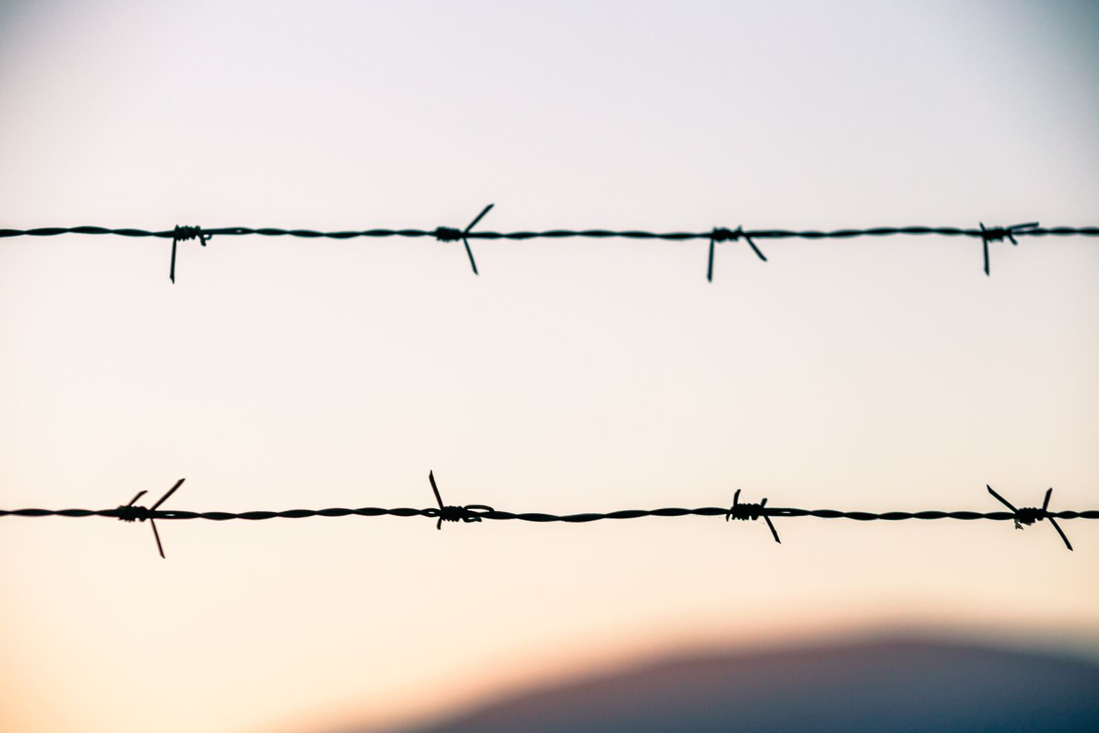 Canon EF75-300mm f/4-5.6 sample photo. Pattern, warning, fence photography