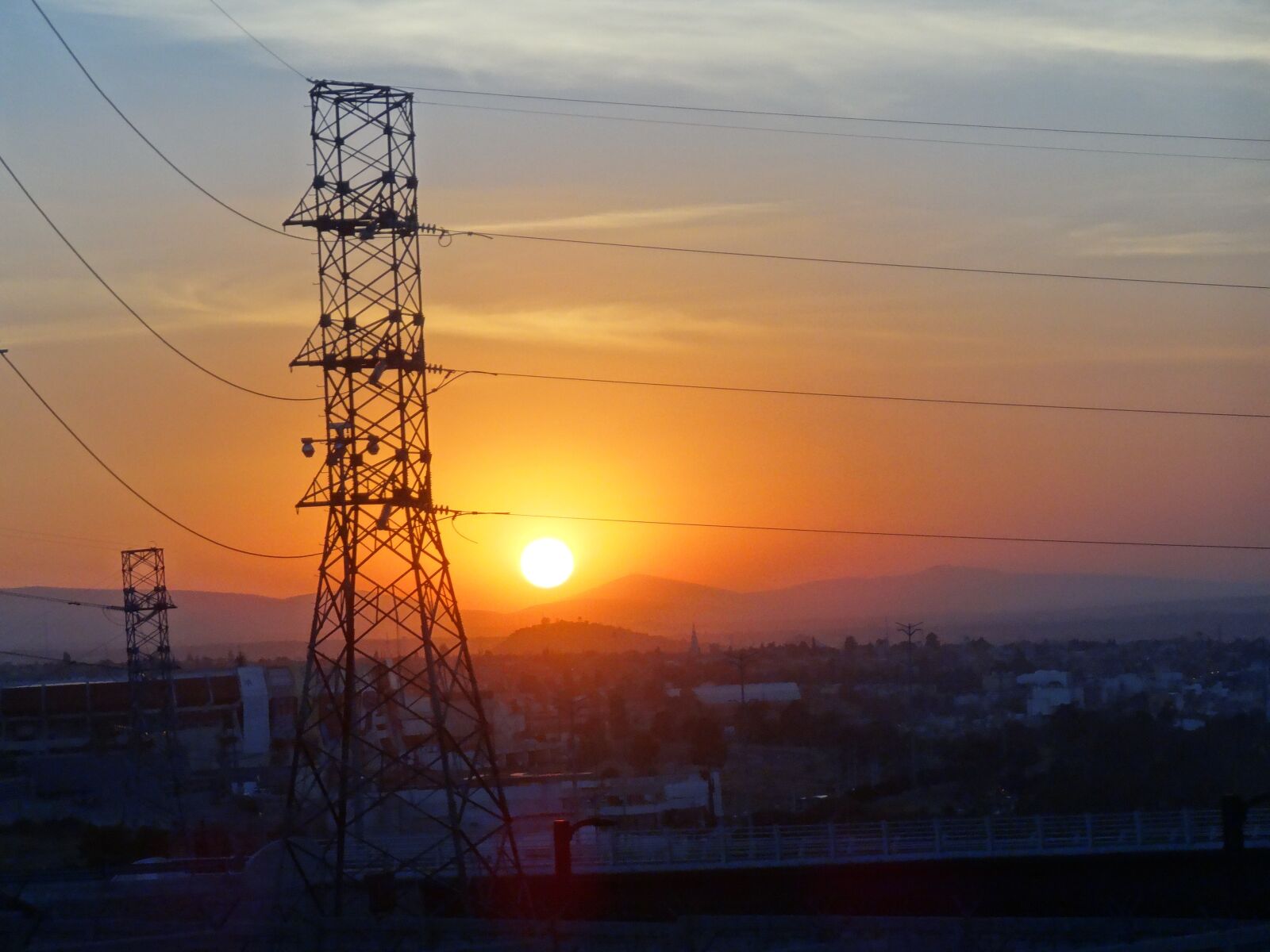 Sony Cyber-shot DSC-HX30V sample photo. Sunset, electricity, sun photography