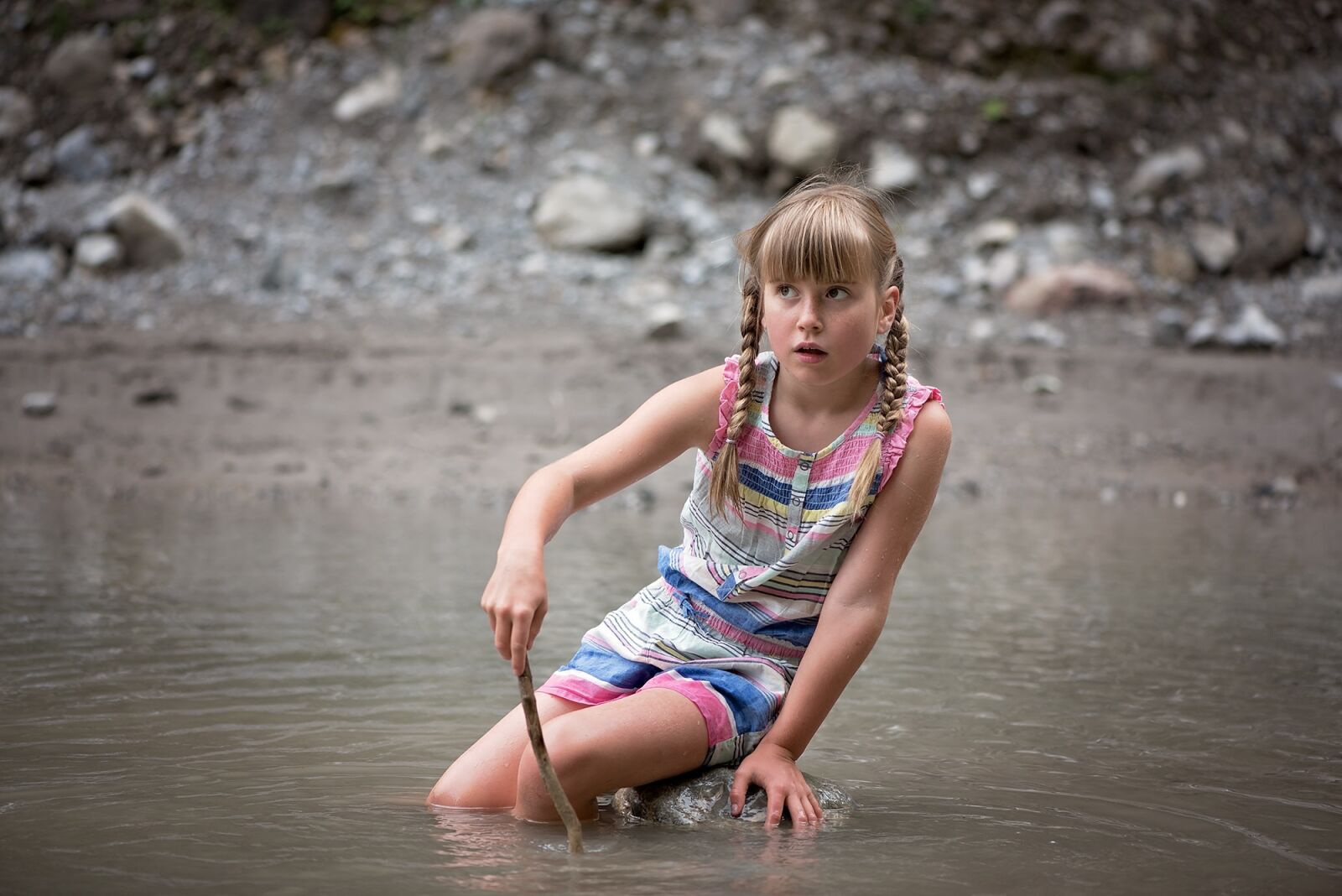 Nikon D750 sample photo. Water, child, girl photography