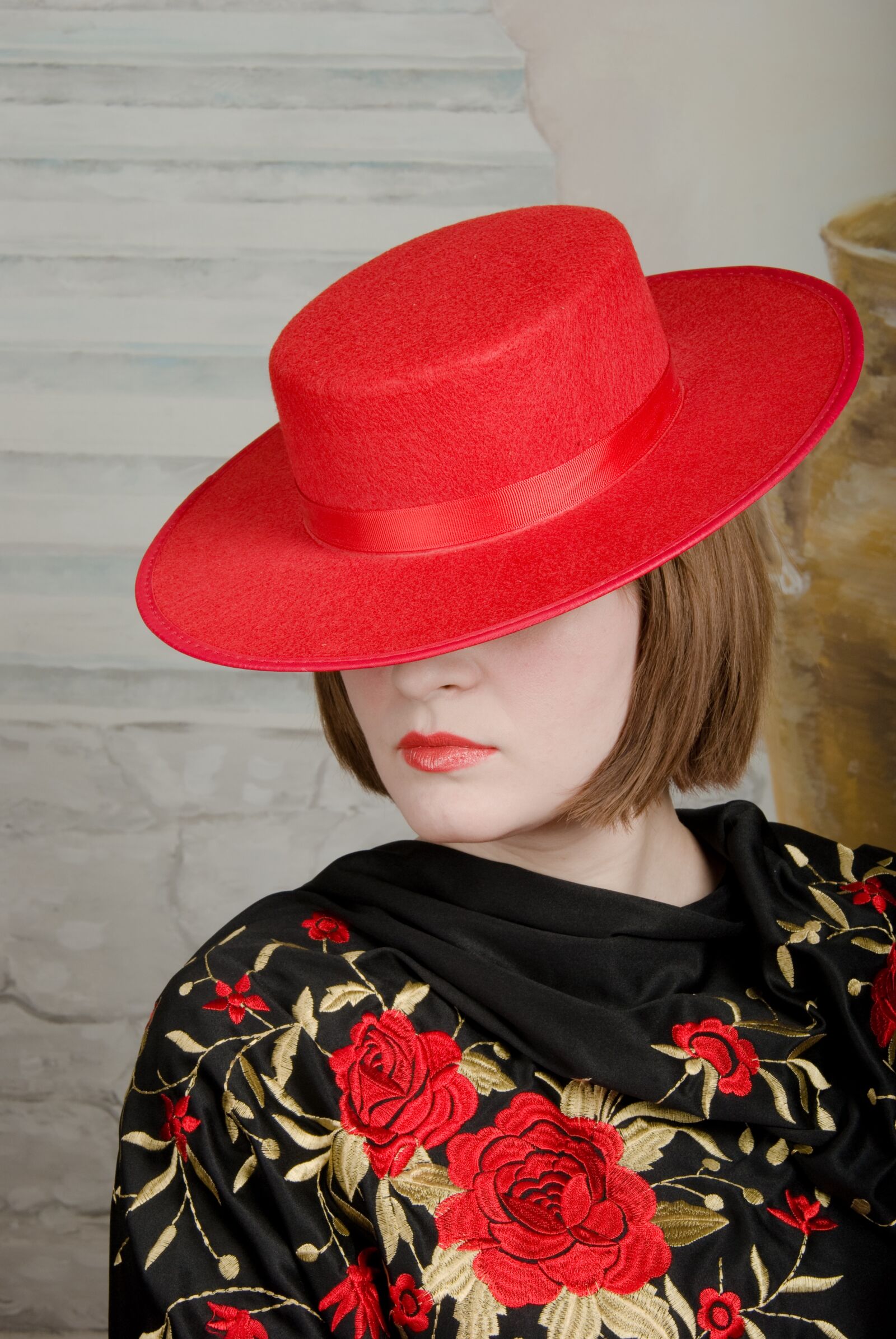 Nikon D80 sample photo. Girl, hat, red photography
