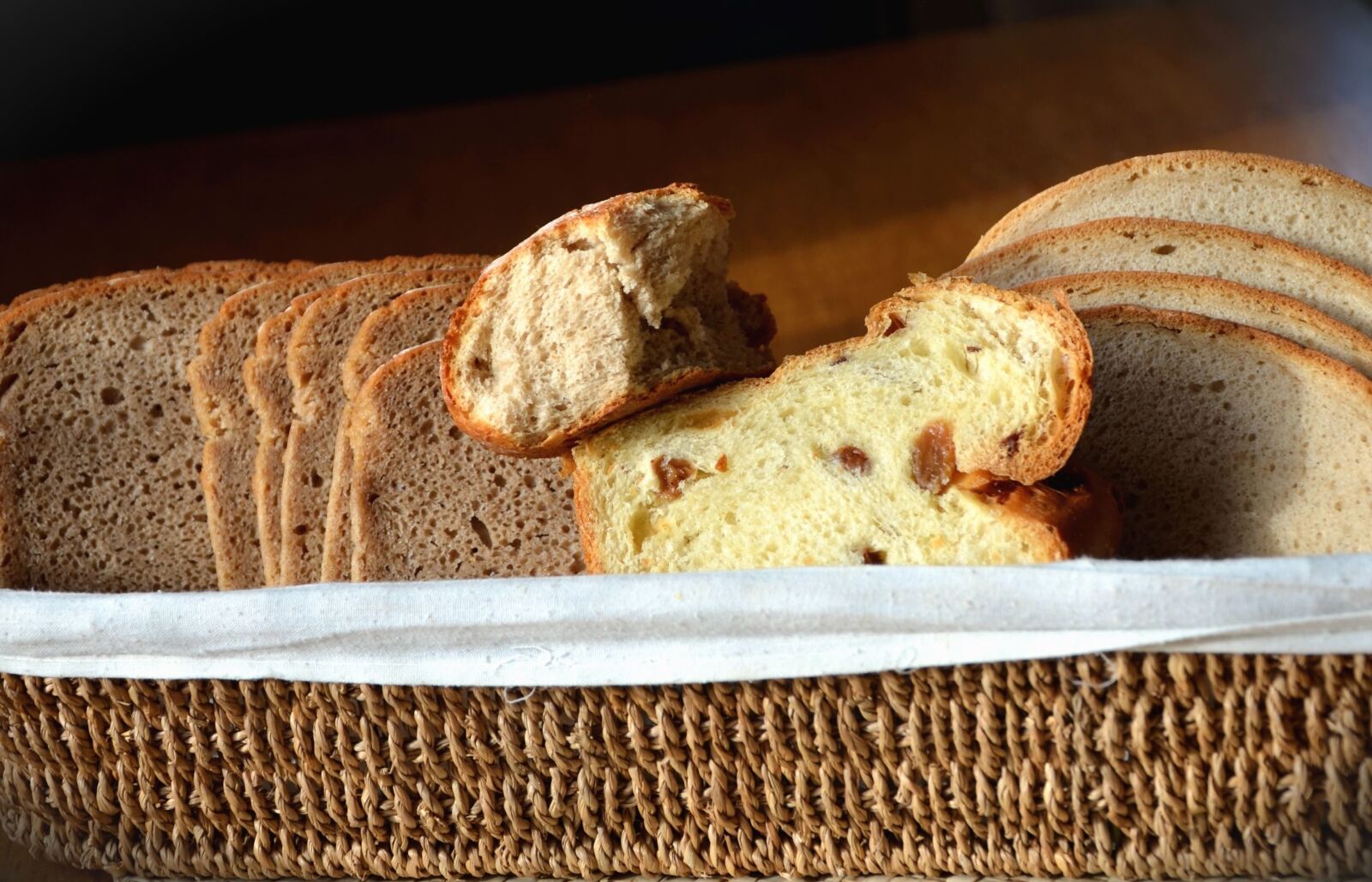 Nikon D5100 sample photo. Bread, wicker basket, food photography