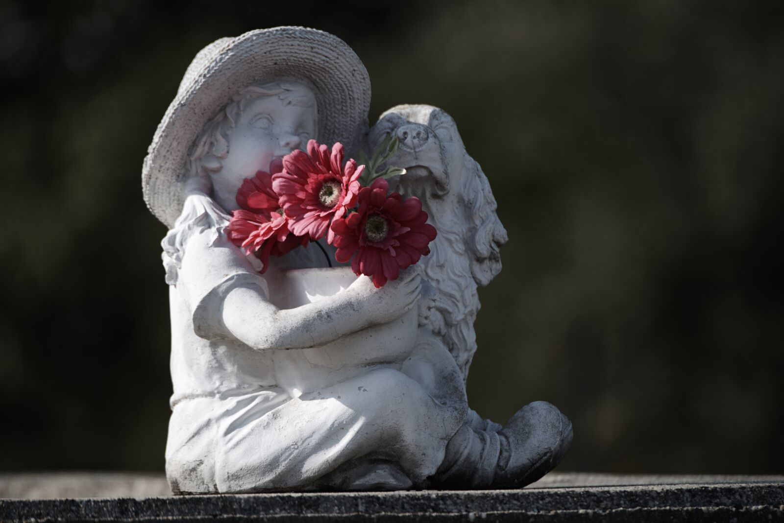 Pentax K-1 sample photo. Garden, stone figure, figure photography