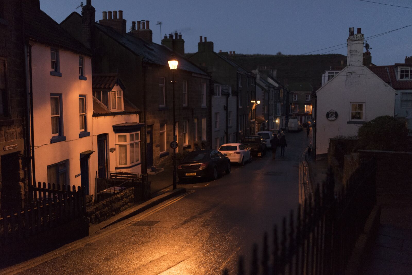 Nikon D750 sample photo. Staithes, night, street photography