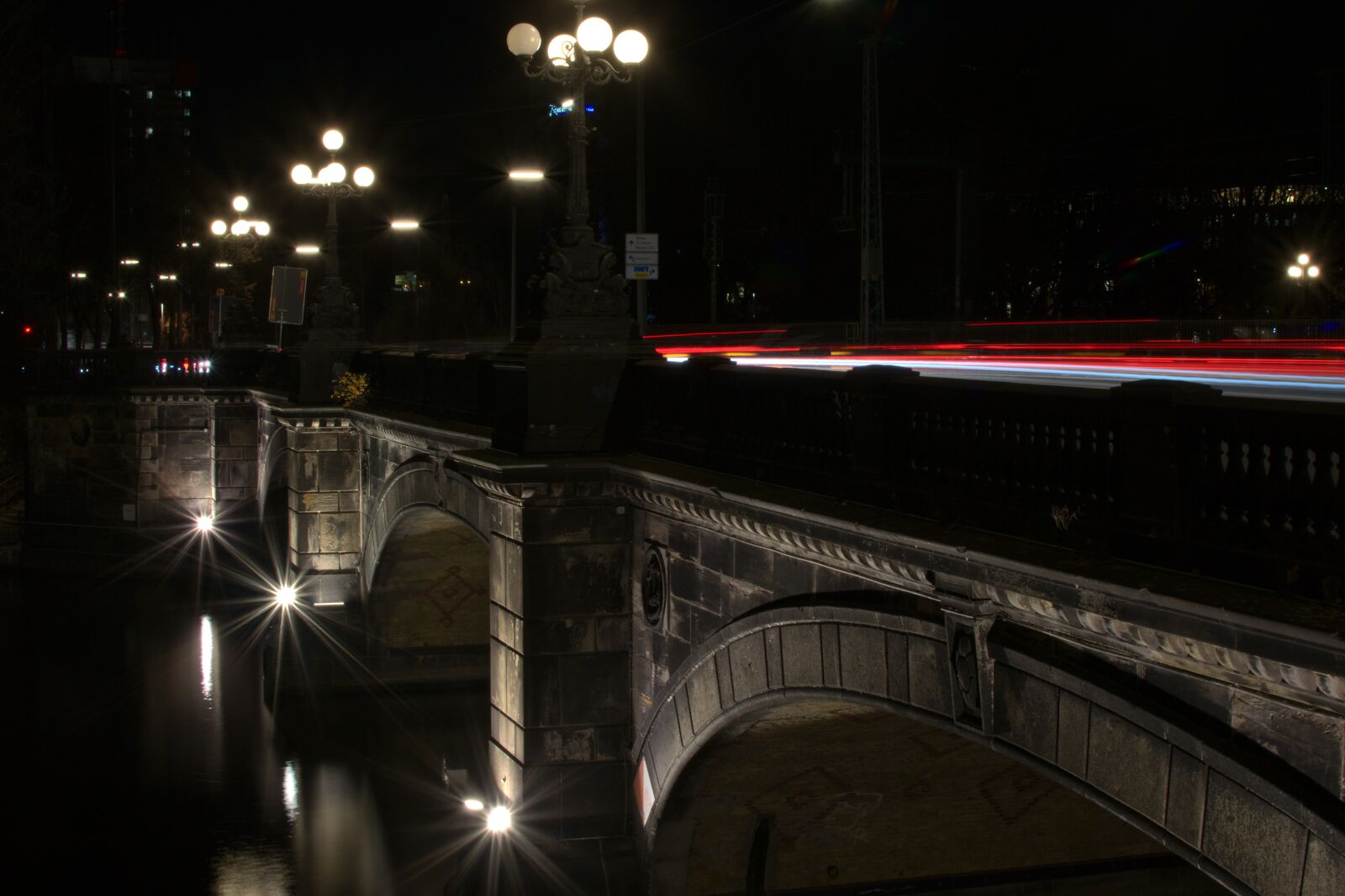 Nikon D3300 sample photo. Hamburg, night, bridge photography